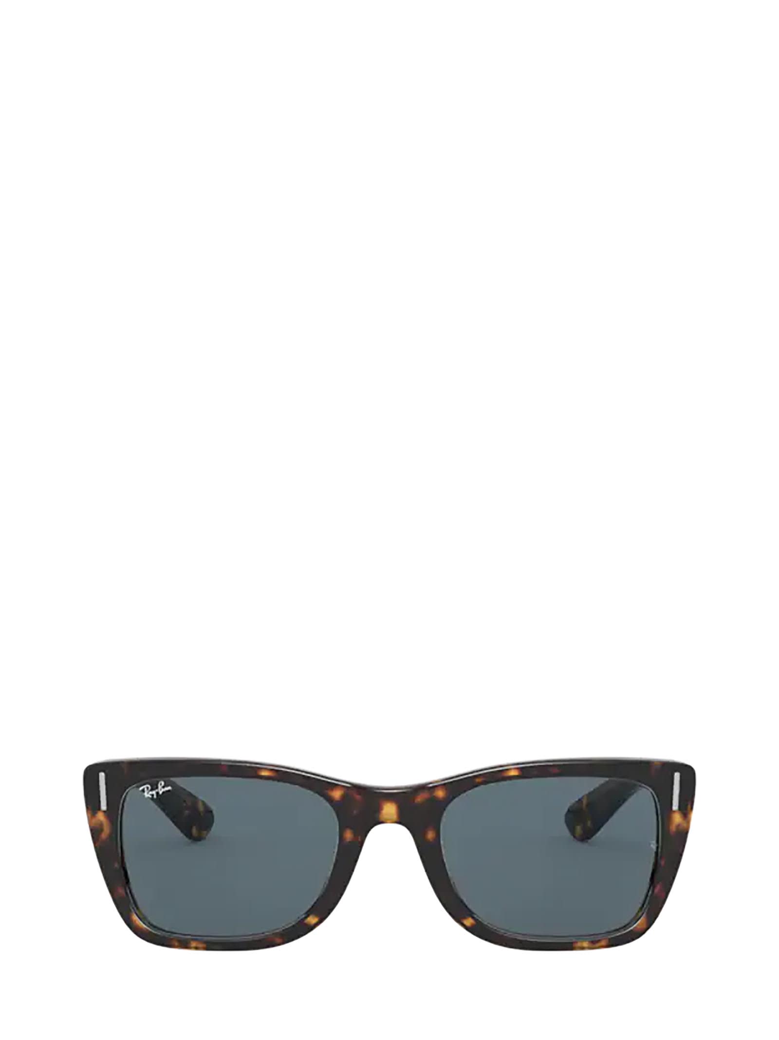 Ray Ban Caribbean Sunglasses Shiny Havana Frame Blue Lenses 52-22 In Tortoise