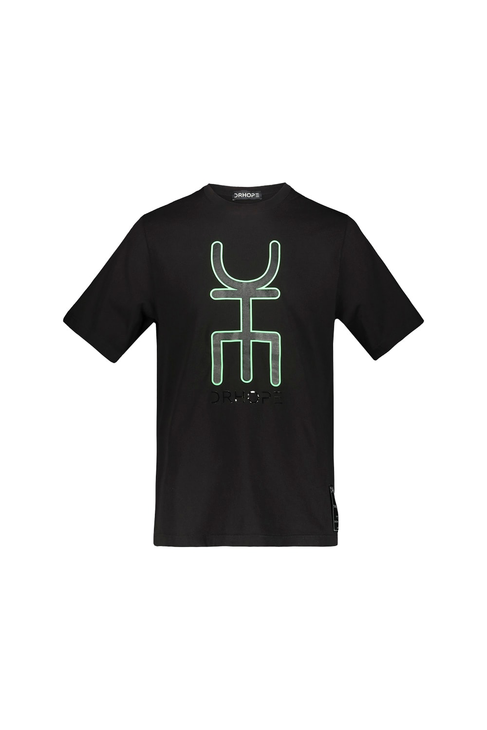 Shop Drhope Black T-shirt With Logo Print
