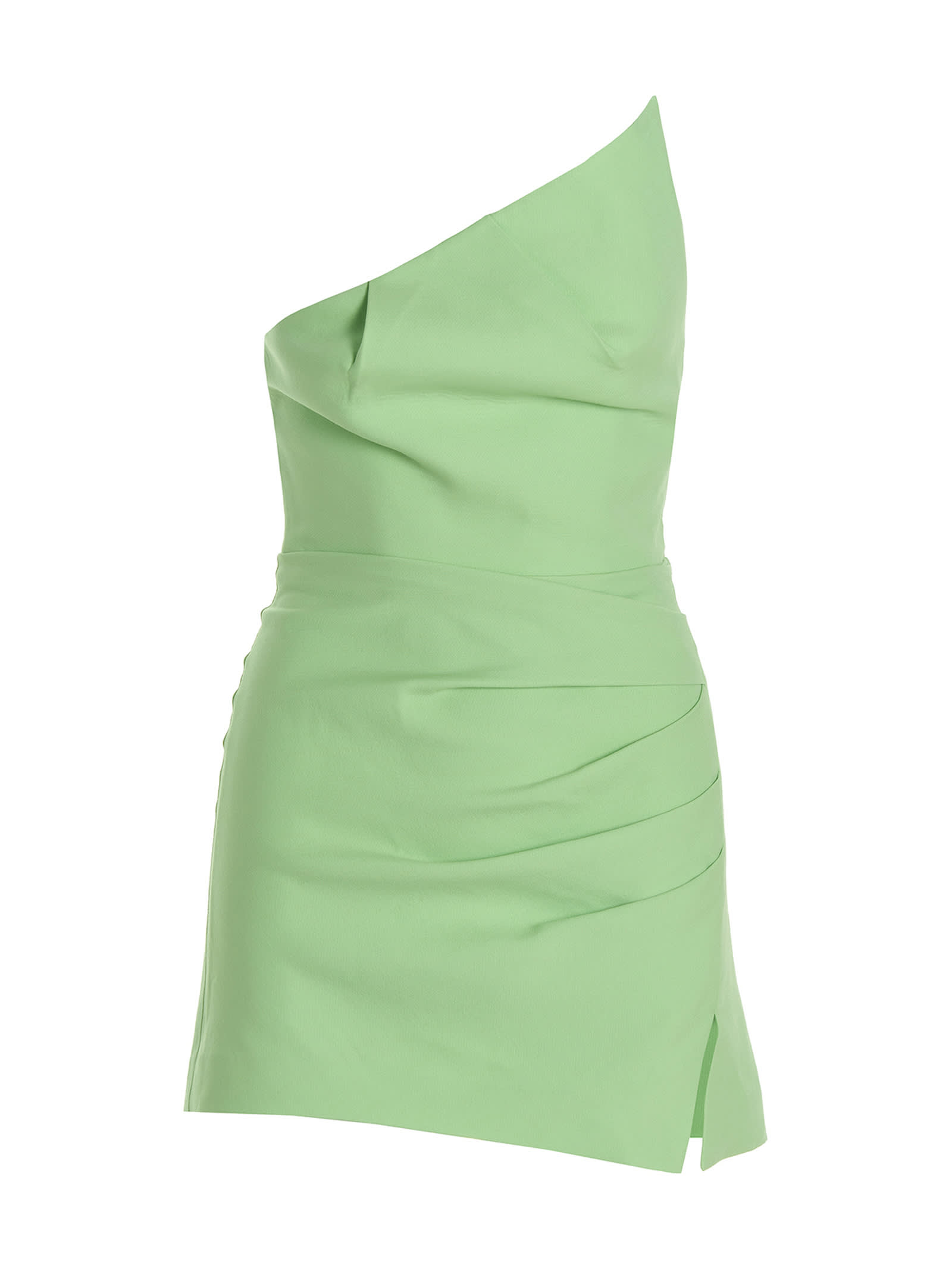 Shop Roland Mouret Asymmetric Dress In Green