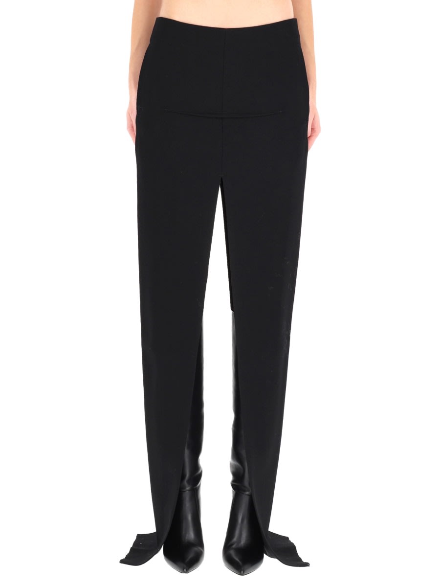 Rick Owens Long Skirt With Center Slits In Black