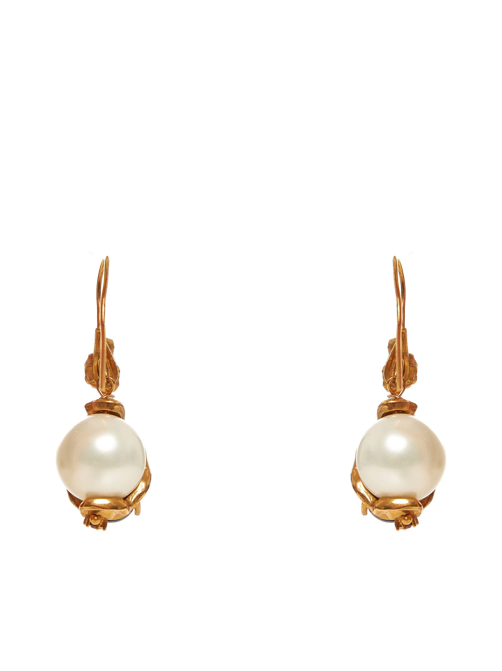 Shop Marni Earrings In Pearl