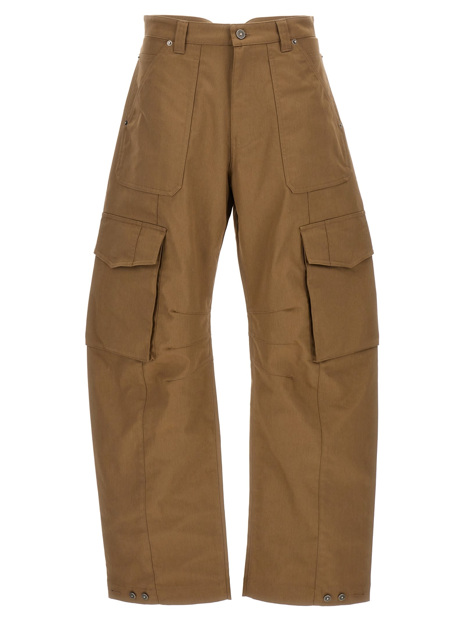 Shop Golden Goose Leniin Cargo Pants In Beige