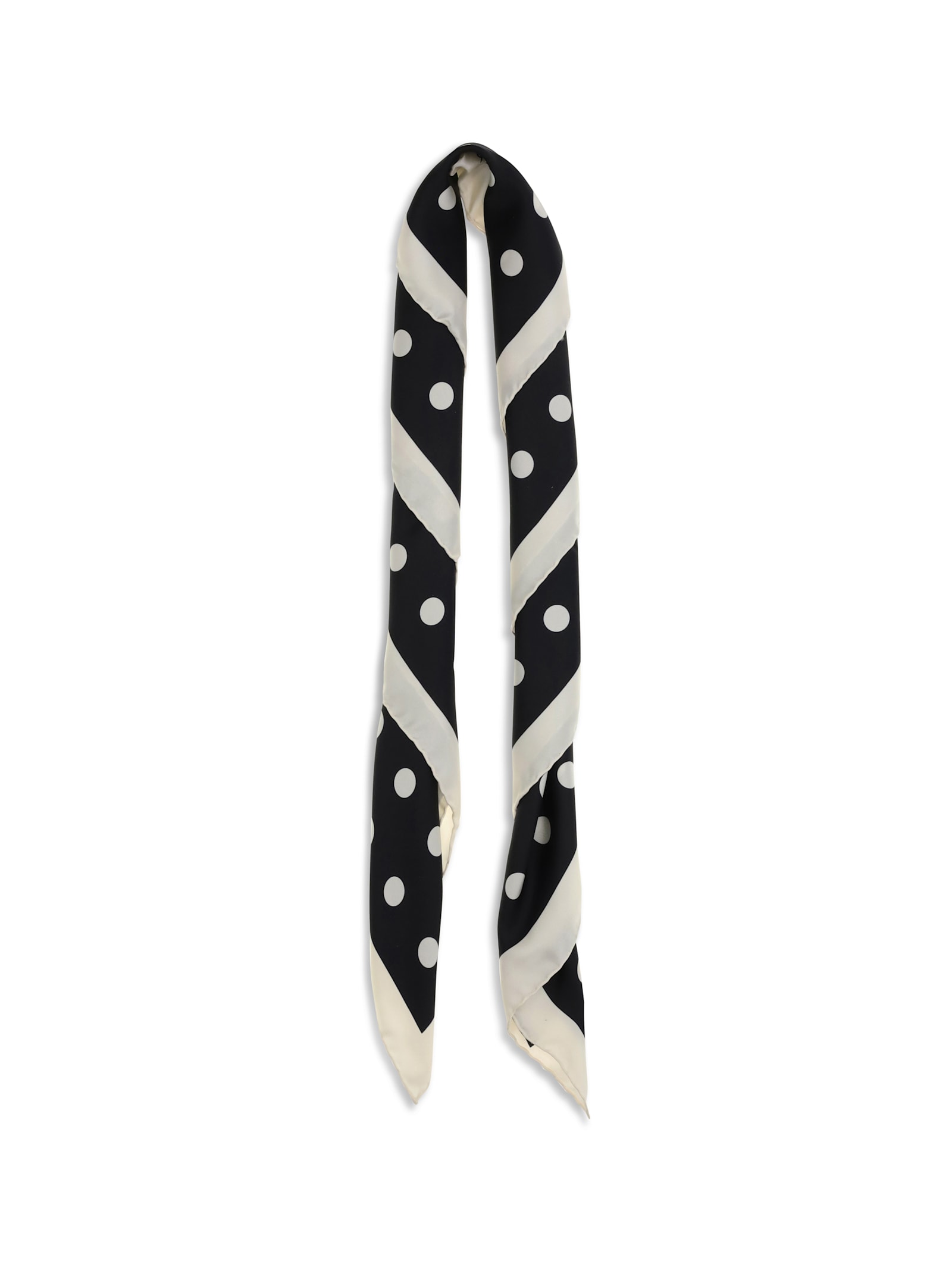 Valentino Polka Dot Printed Scarf In Blue