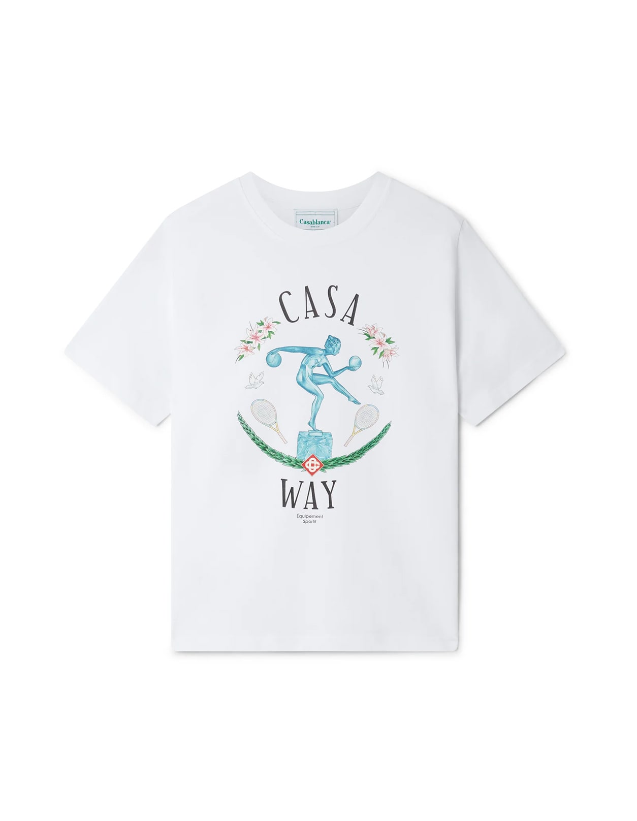 Shop Casablanca Statue En Marbre T-shirt In White