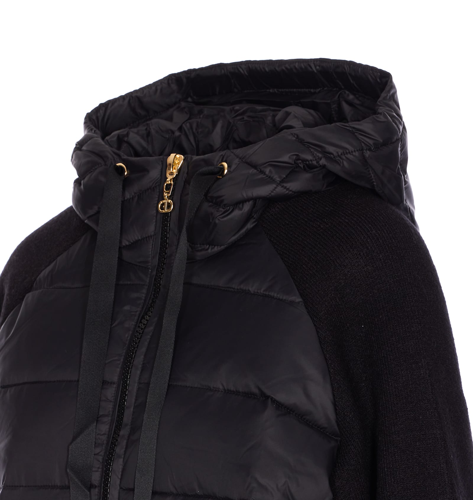 Twinset Down Jacket In Black