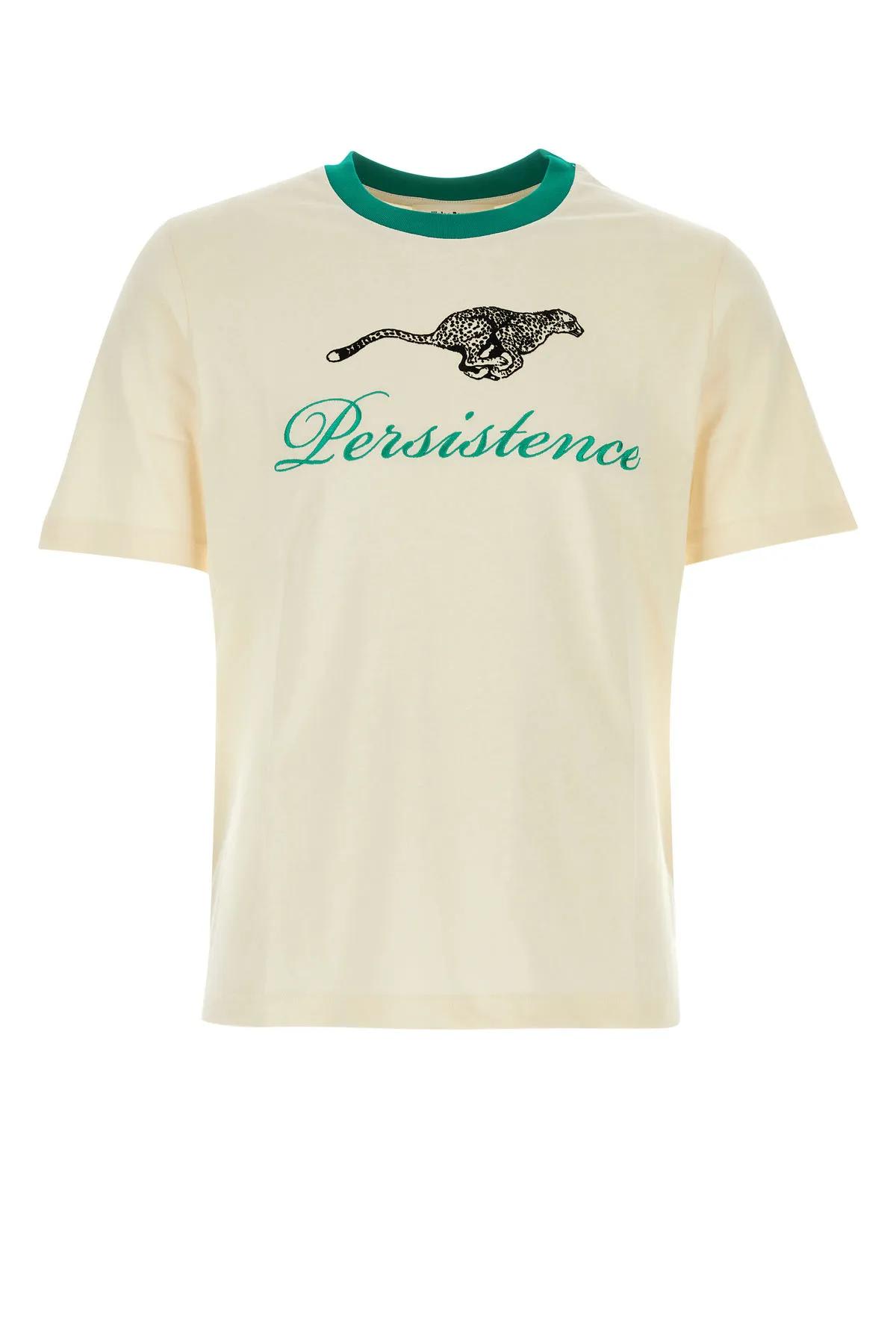 Shop Wales Bonner Cream Cotton Resilience T-shirt In White
