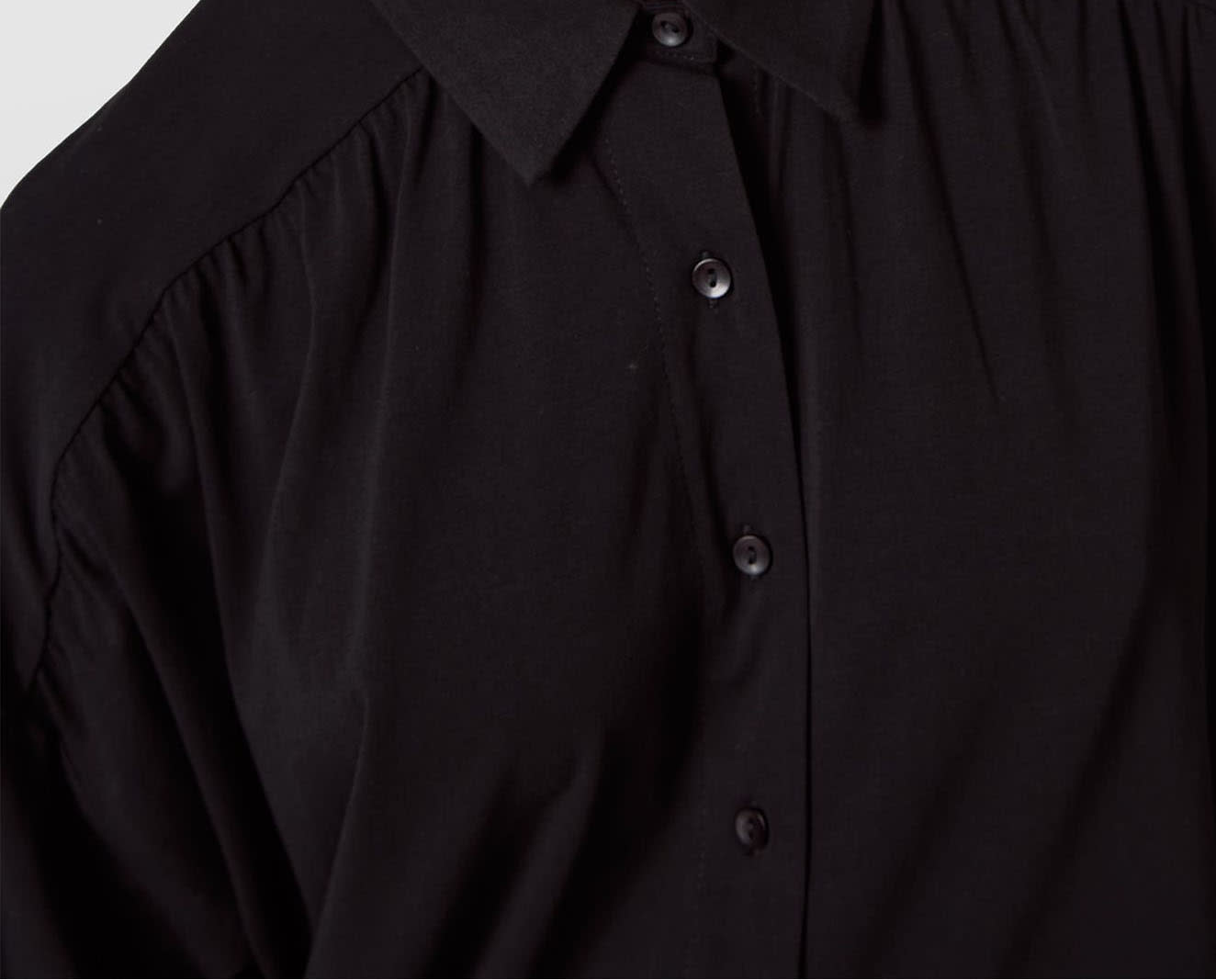 Shop Alpha Studio Solid Color Cotton Jersey Short Shirt In Black