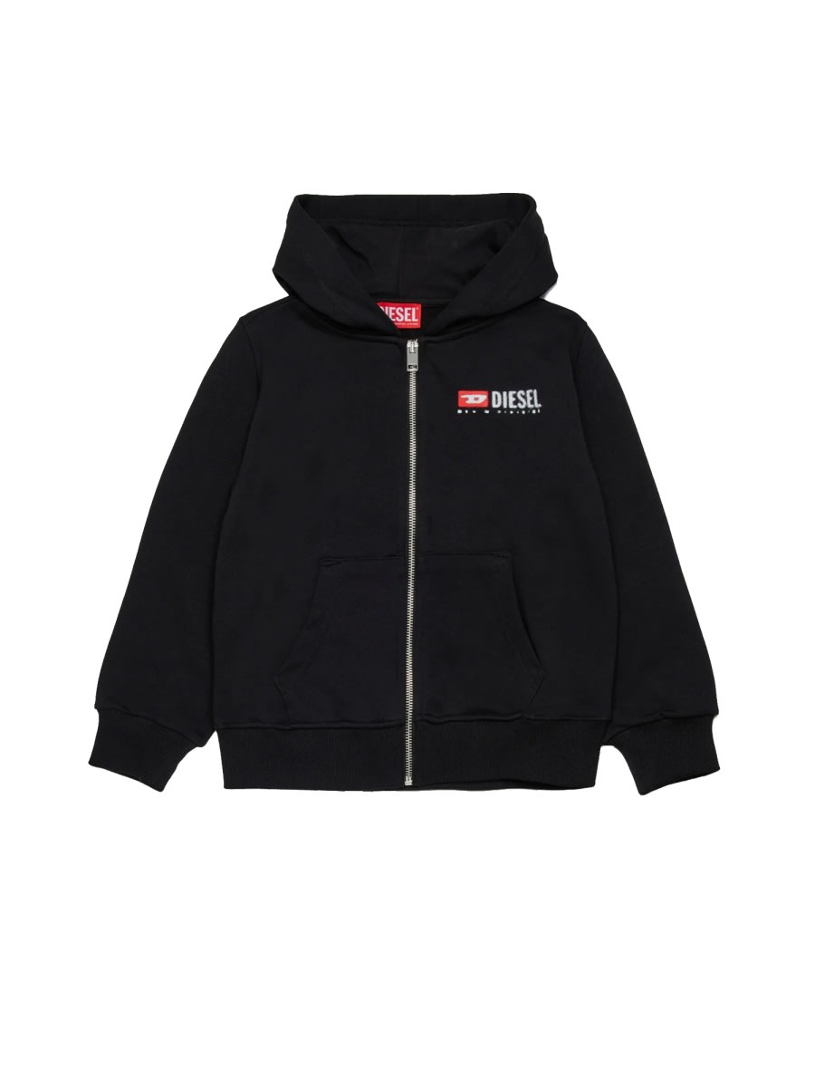 Diesel Sdropshoodz Over Sweatshirt In Black