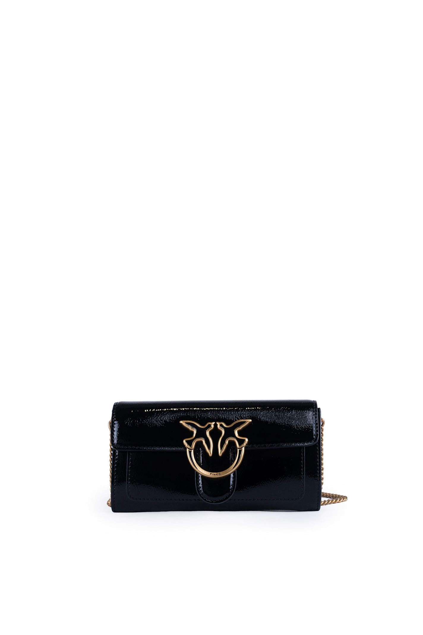 PINKO LOVE ONE WALLET WALLET WITH SHOULDER STRAP