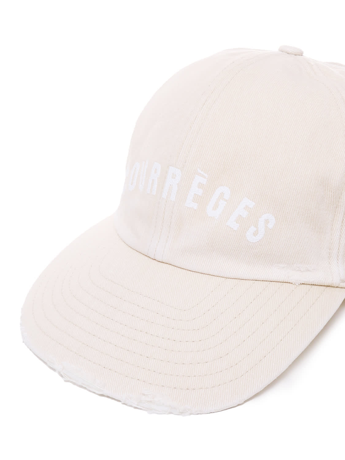 Shop Courrèges Logo Patch Baseball Hat In Oats