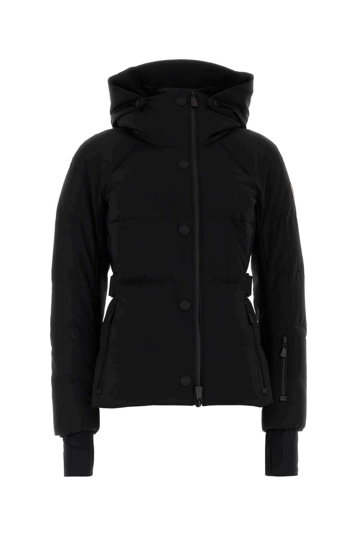 Moncler Grenoble Black Stretch Nylon Guyane Down Jacket In Black