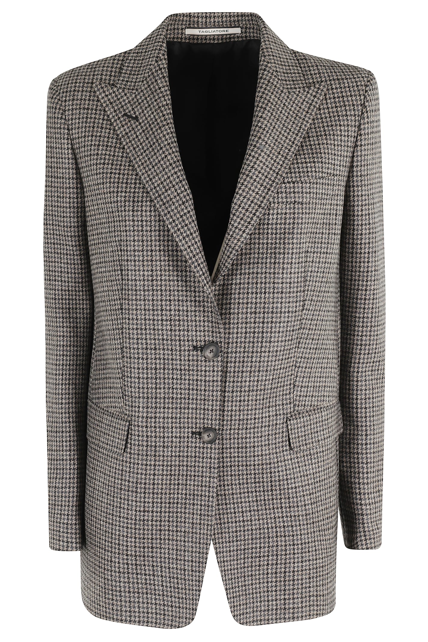 Tagliatore Houndstooth-pattern Blazer In Gray