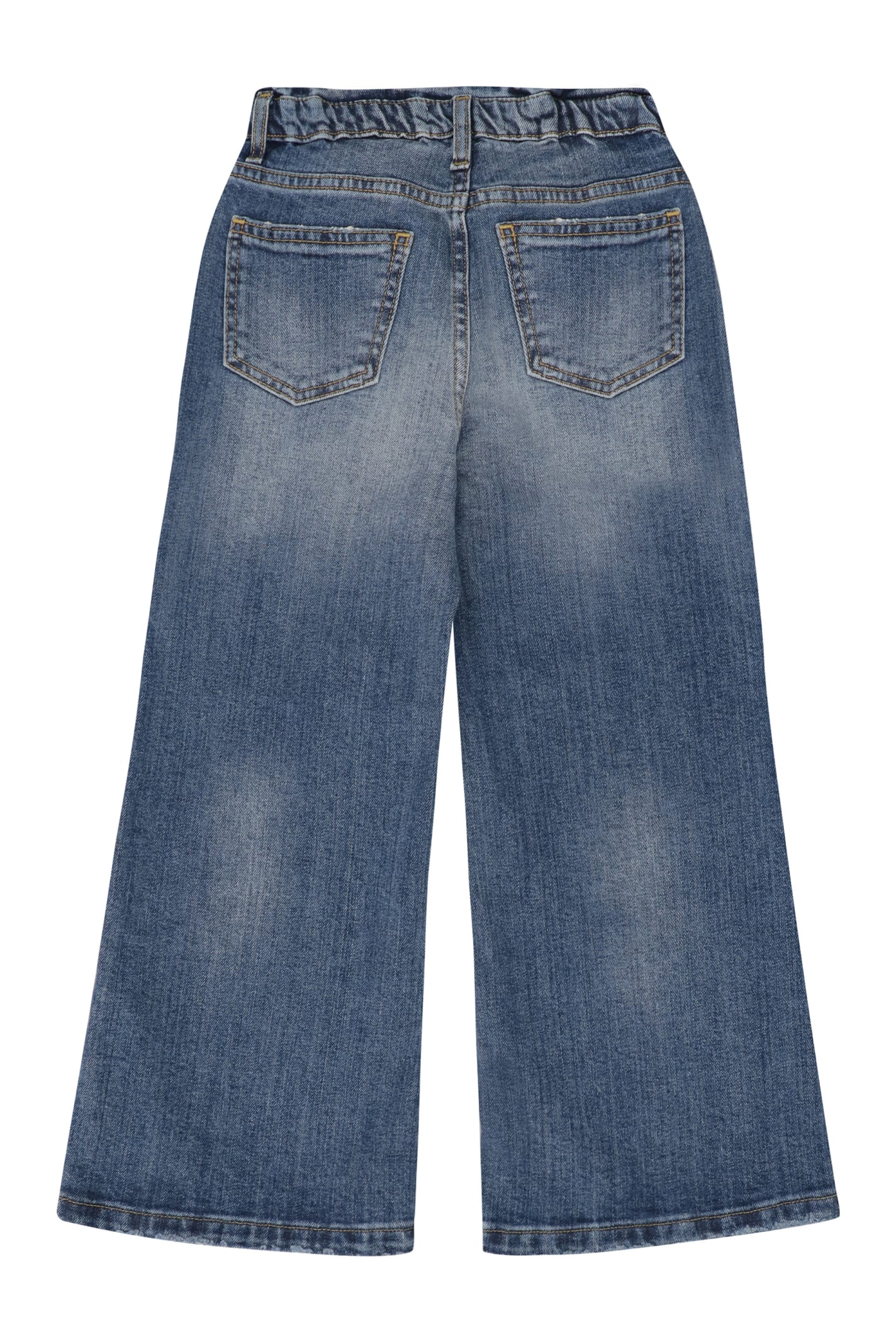 Shop Golden Goose Wide-leg Jeans In Denim