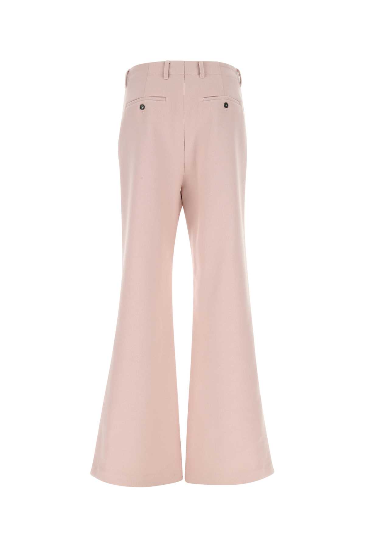 Mm6 Maison Margiela Powder Pink Wool Blend Wide-leg Trouser In 213