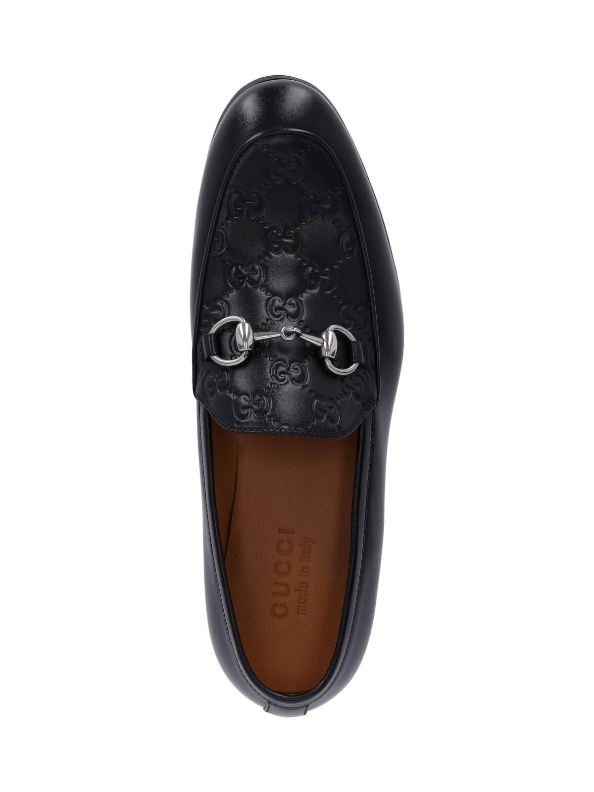 Gucci Horsebit Calf Hair Loafers In Black