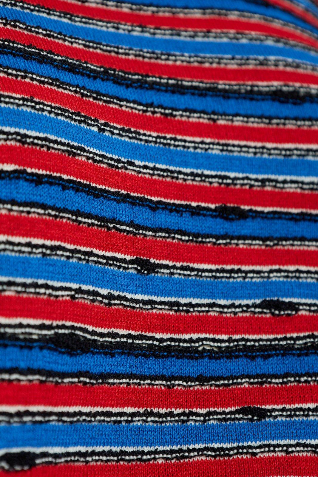 Bottega Veneta Striped Pattern Crewneck T-shirt In Multicolour