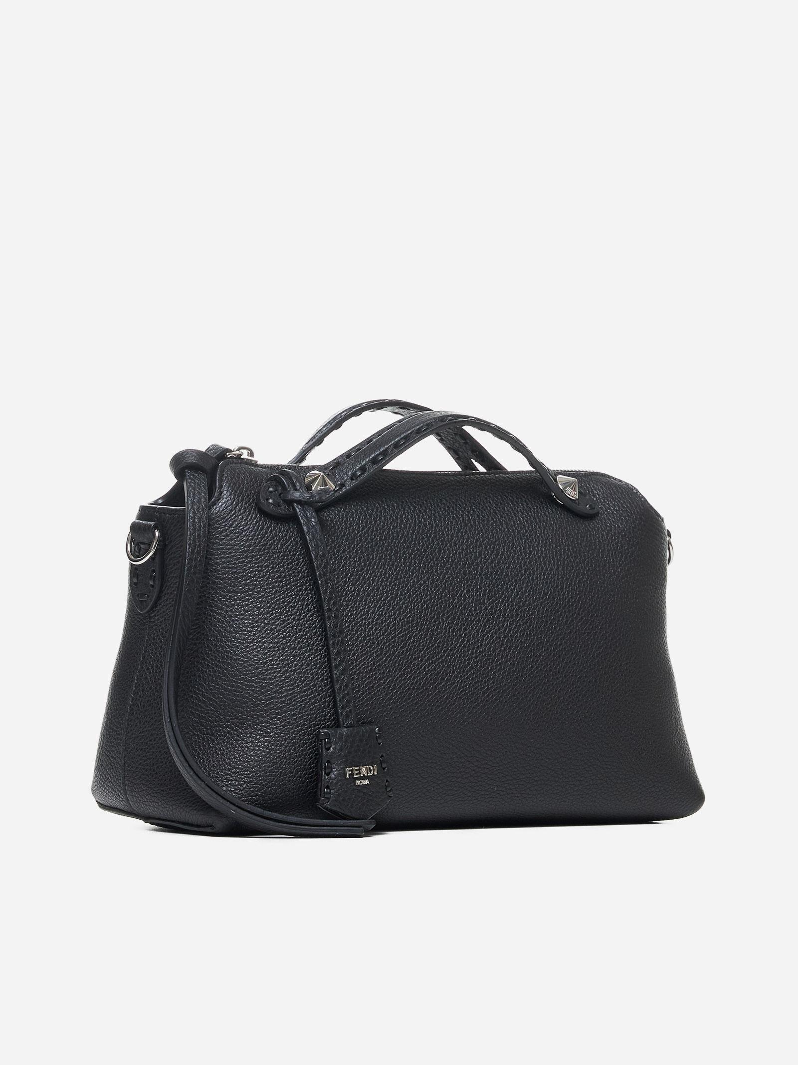 Shop Fendi By The Way Leather Medium Bag In Black