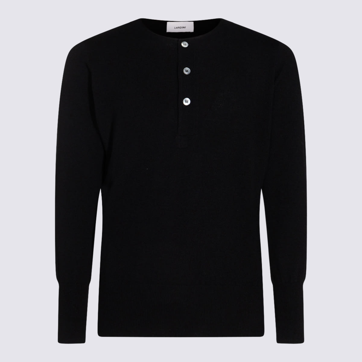 Shop Lardini Black Wool Knitwear