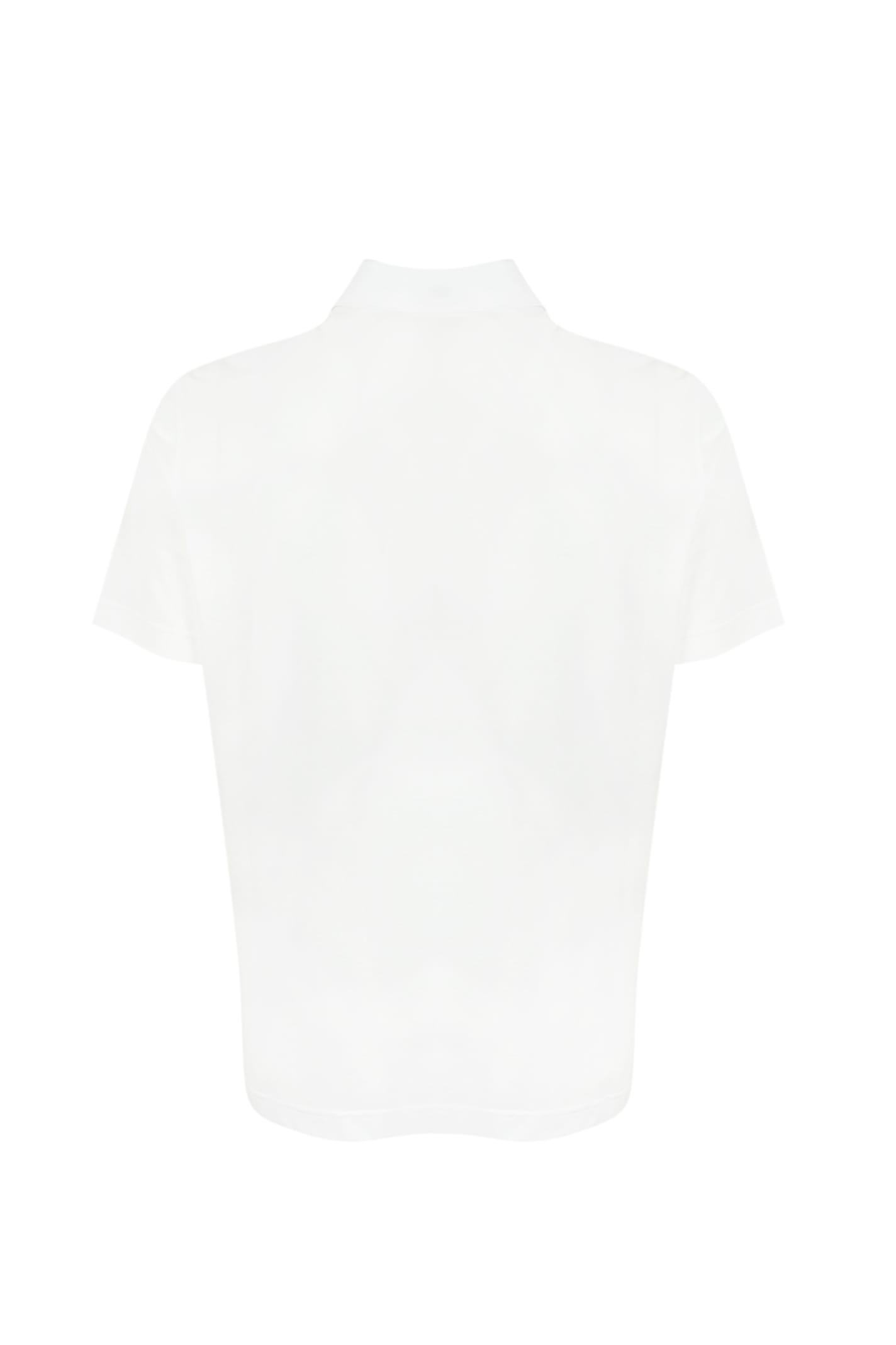 Shop Herno 3-button Cotton Polo Shirt In Bianco
