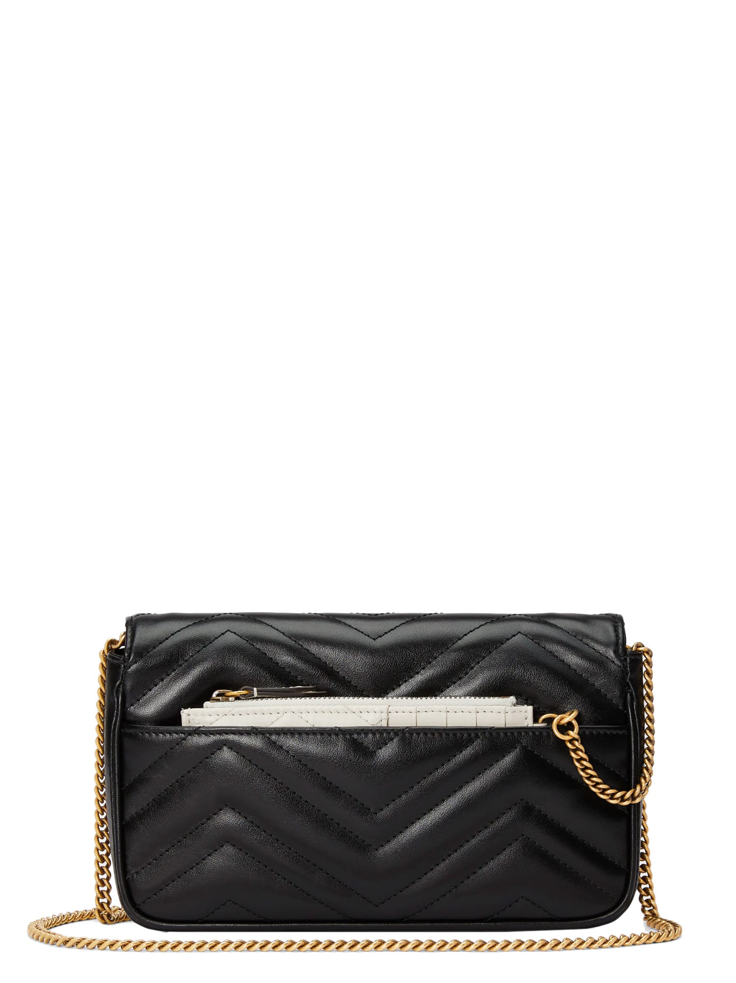 Gucci Gg Marmont Leather Mini Bag And Card Case Set In Multi