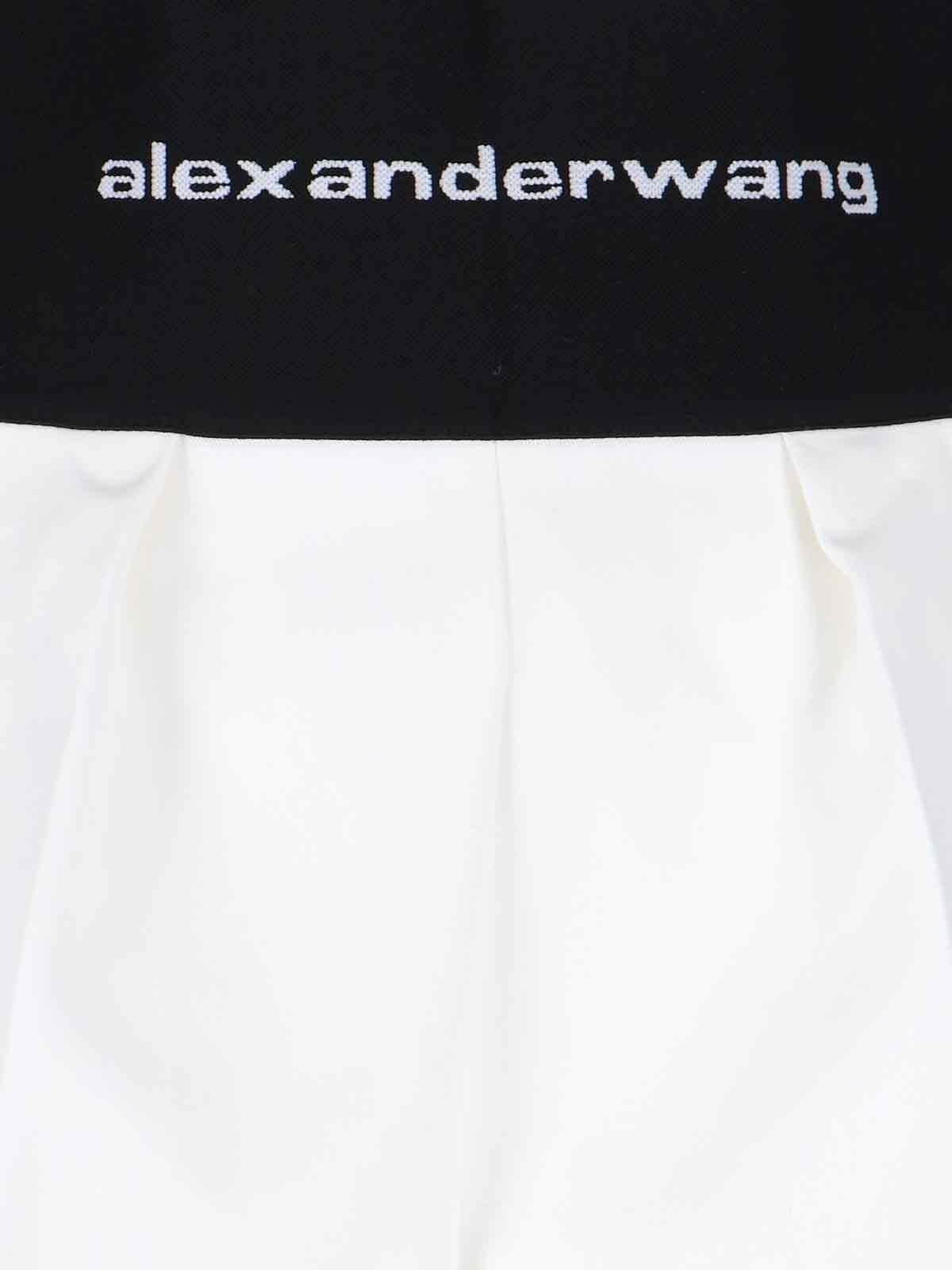 Shop Alexander Wang Logo Shorts In White