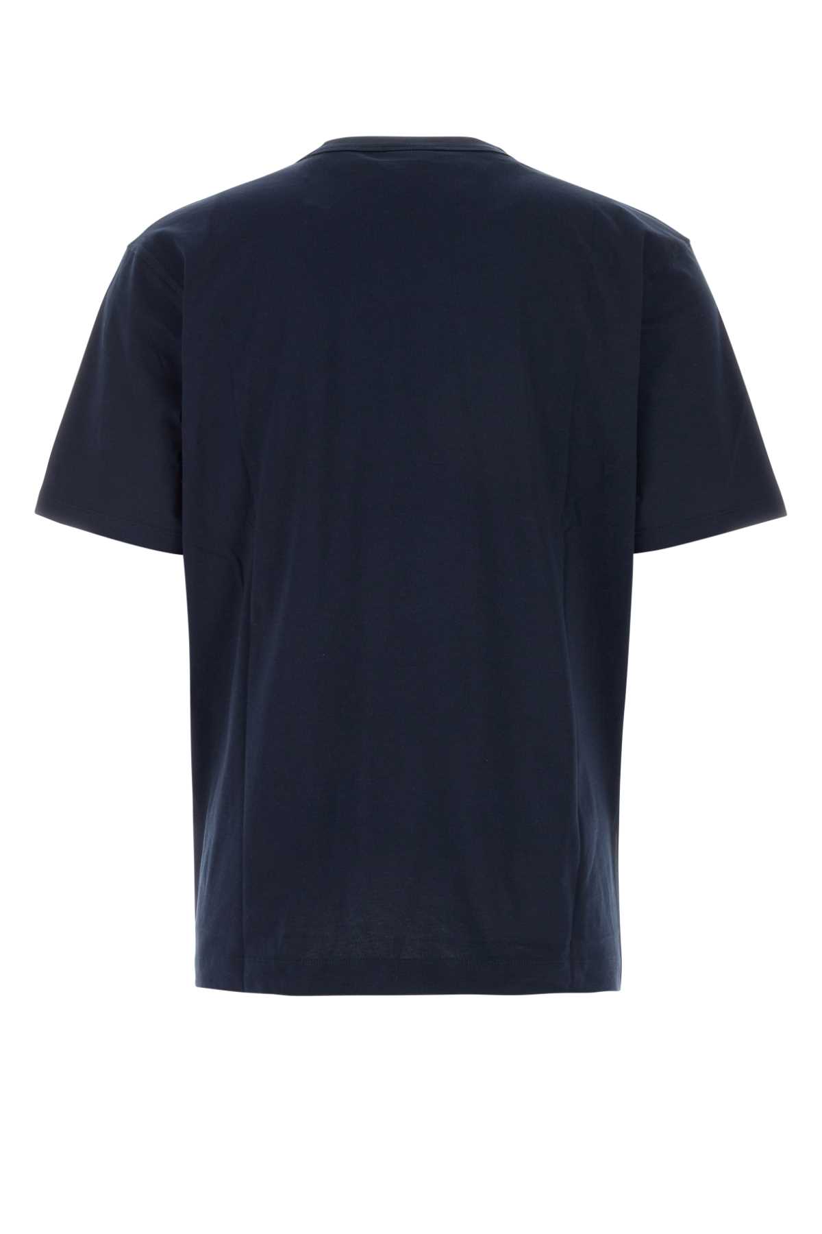 Shop Dries Van Noten Midnight Blue Cotton Heer T-shirt In Navy