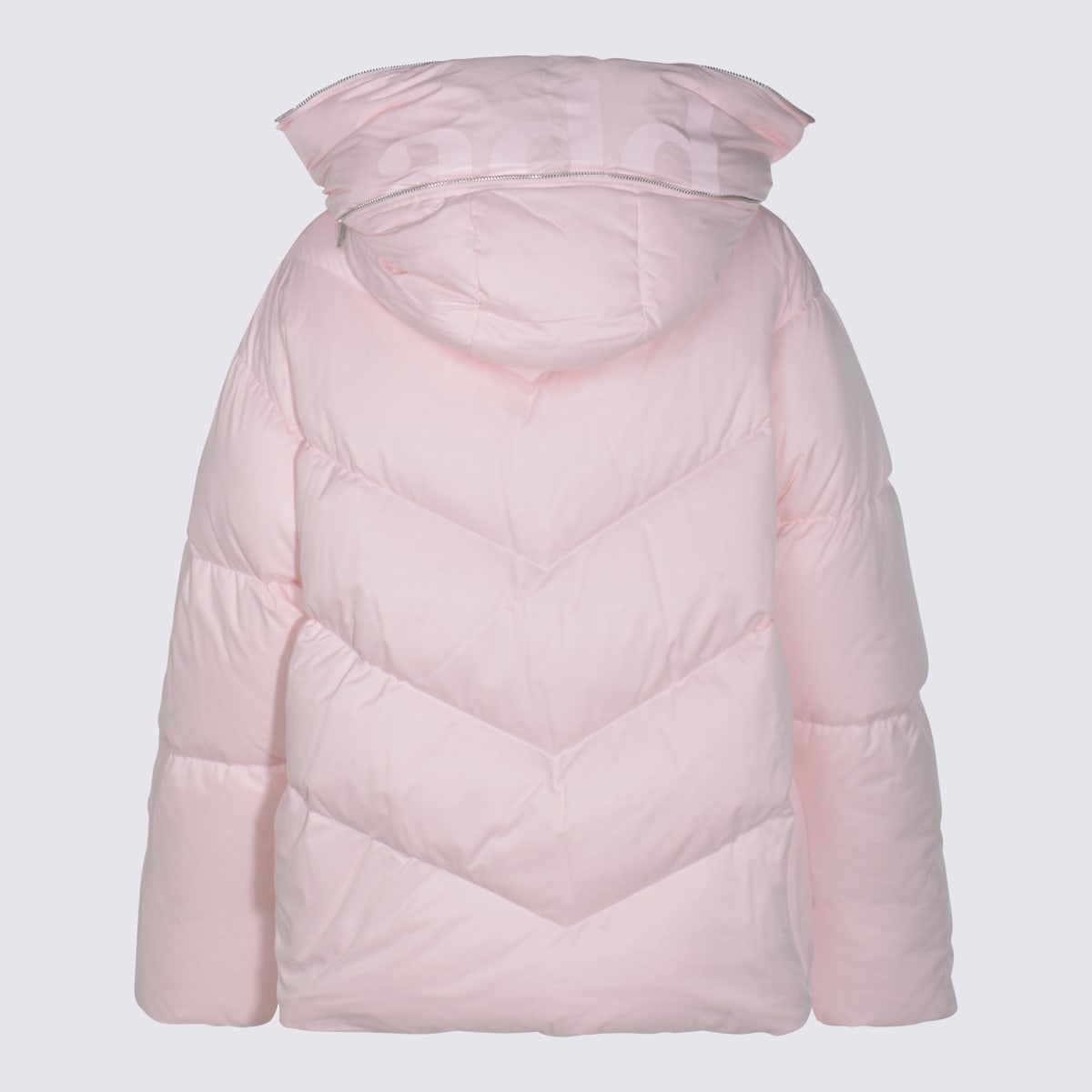 Add Chevron-quilted Puffer Jacket In Neutral