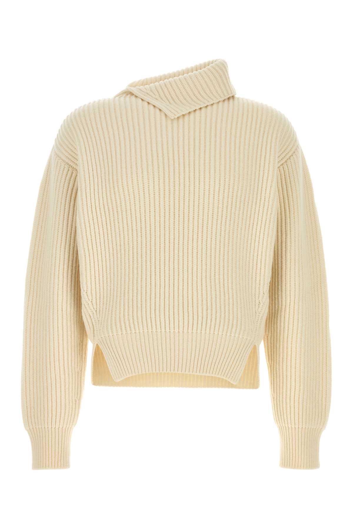 Jil Sander Ivory Wool Sweater In Neutral