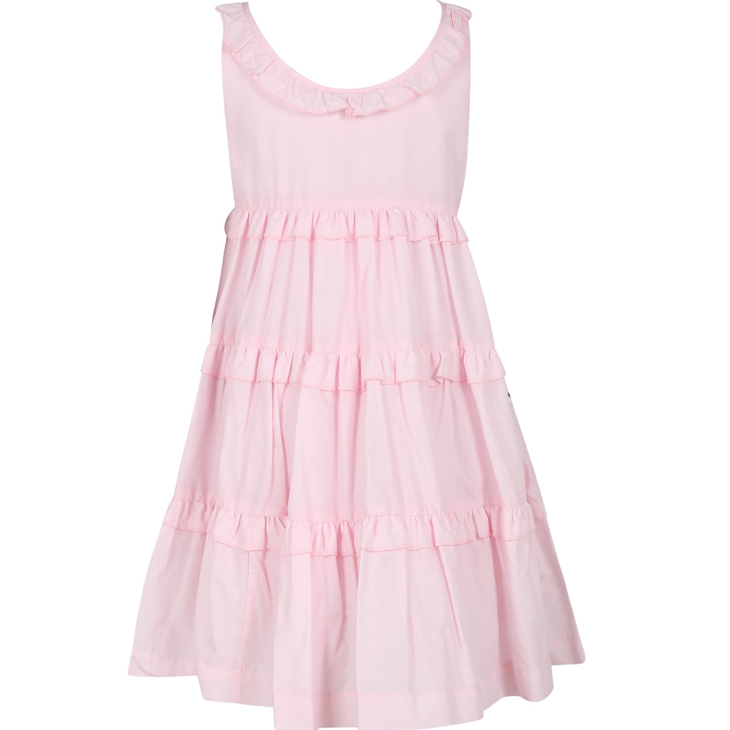 Shop Monnalisa Pink Dress For Girl