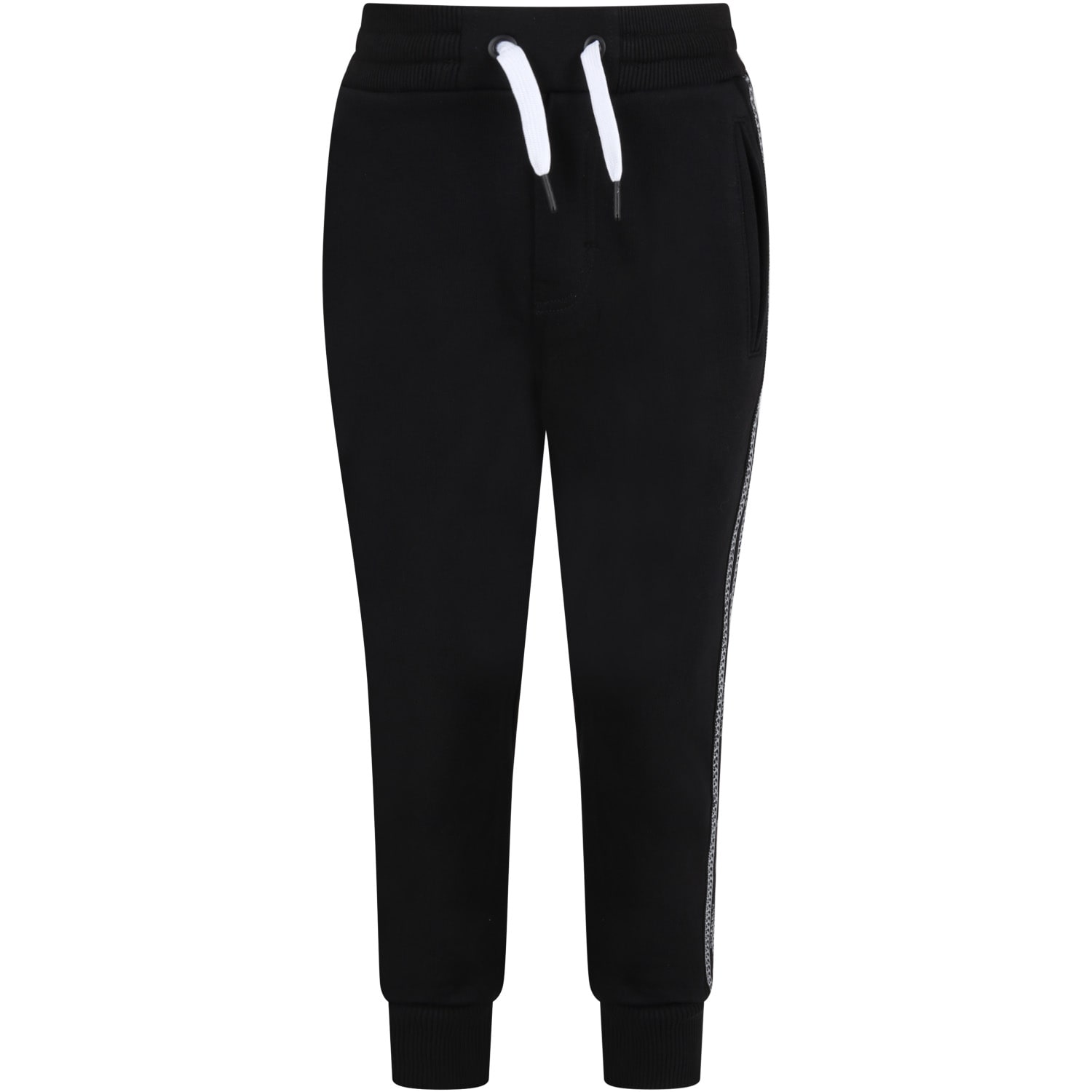 Givenchy Black Sweatpant For Kids With Logos