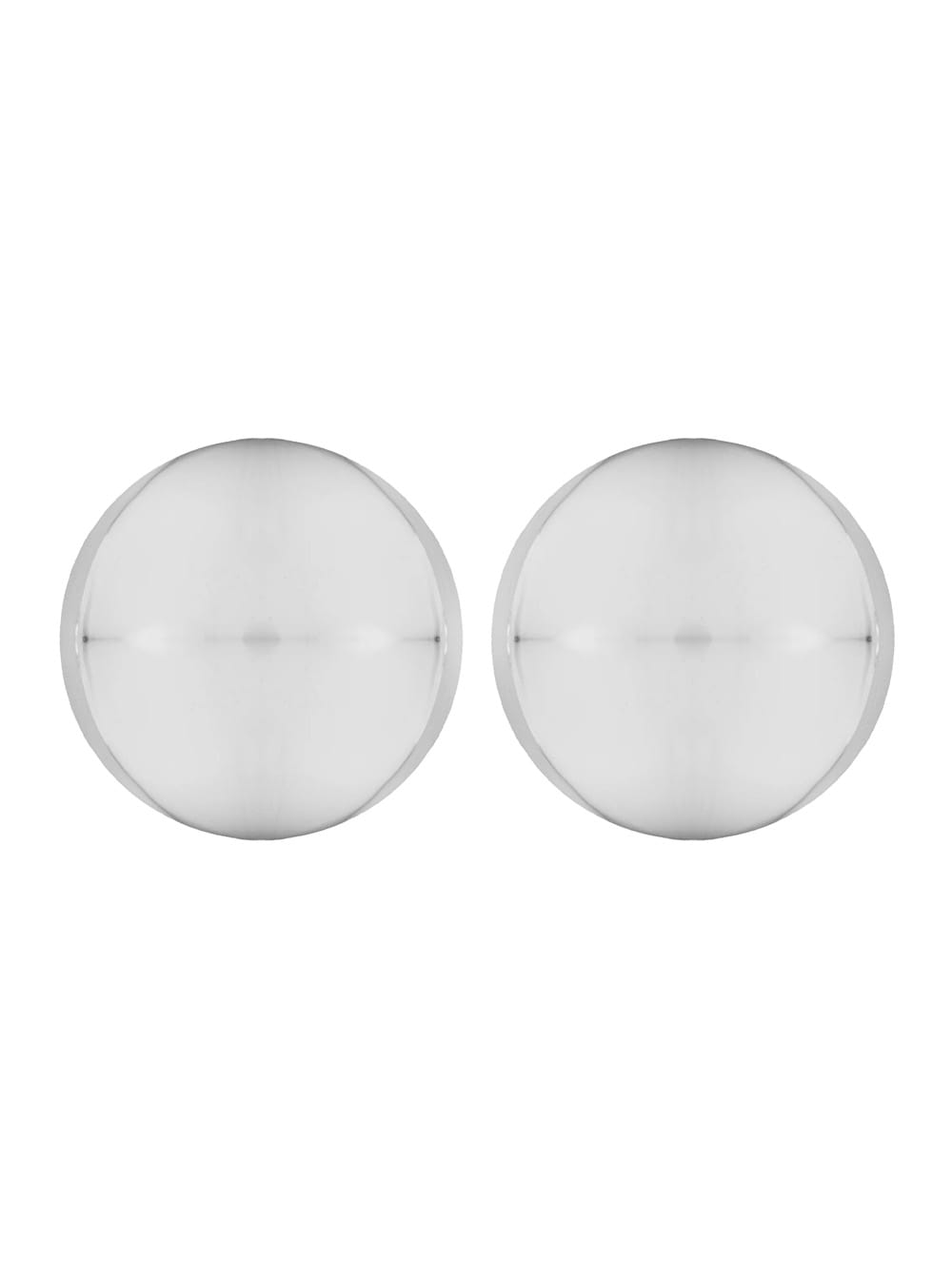 luna Metallic Earings With Rear Butterfly Clasp Closure And Circular Design In Silver Plated Bronze Woman