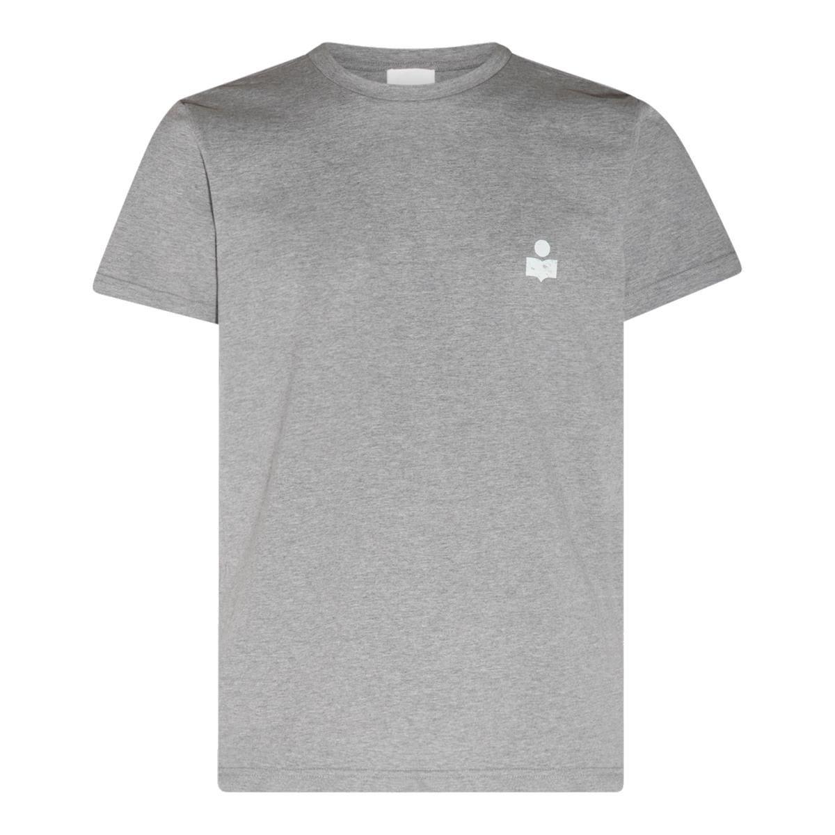 Isabel Marant Logo Printed Crewneck T-shirt In Grey