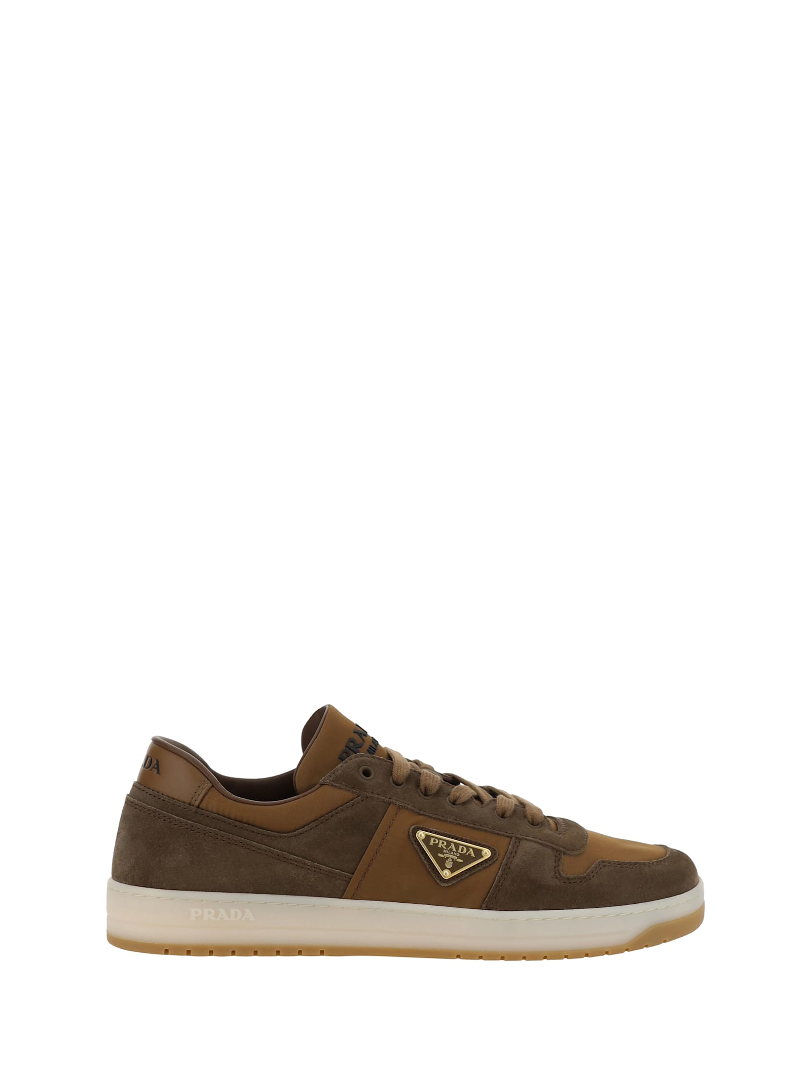 Shop Prada Downtown Sneakers In Mogano+corinto