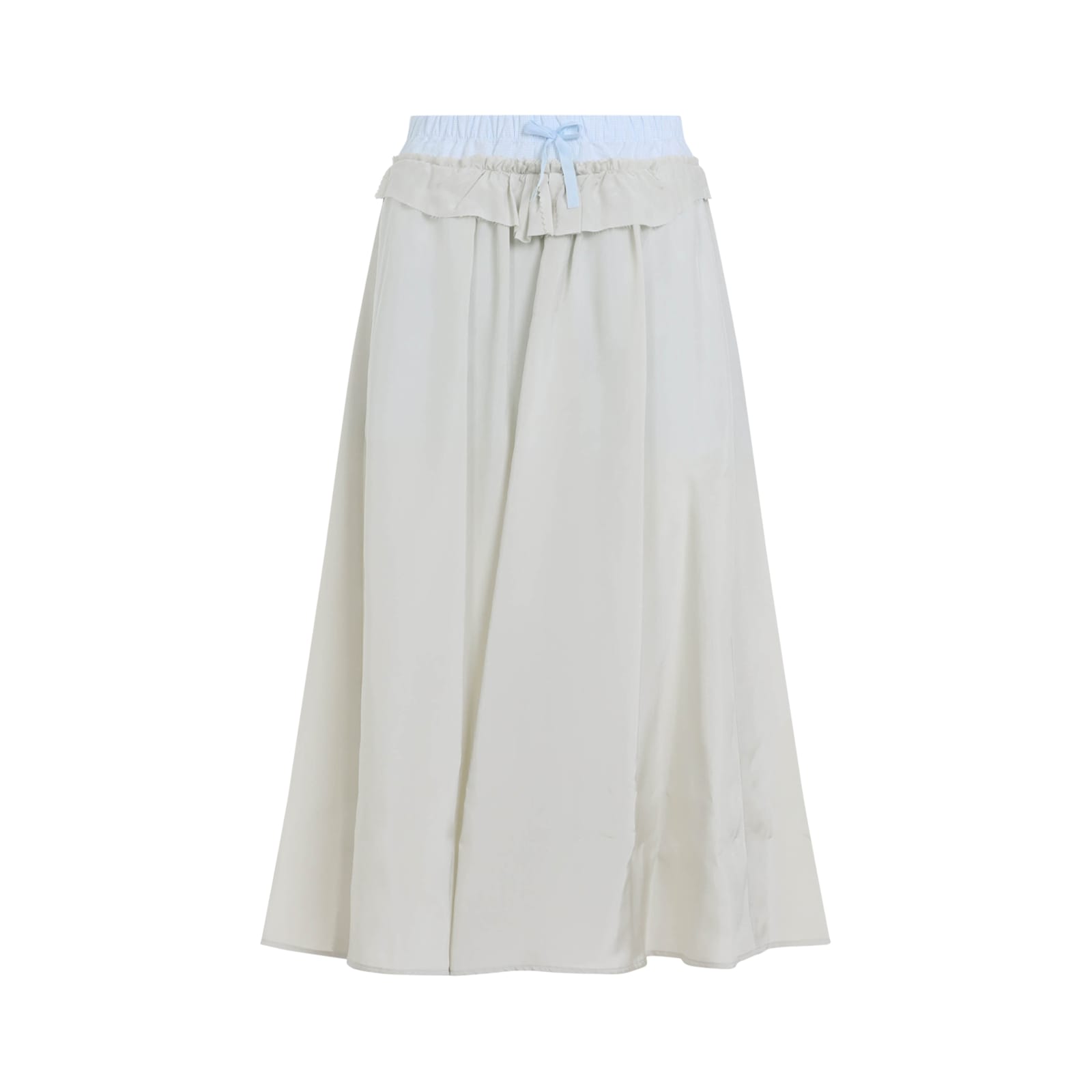 Maison Margiela Maxi Skirt With Flowing Silhouette In White
