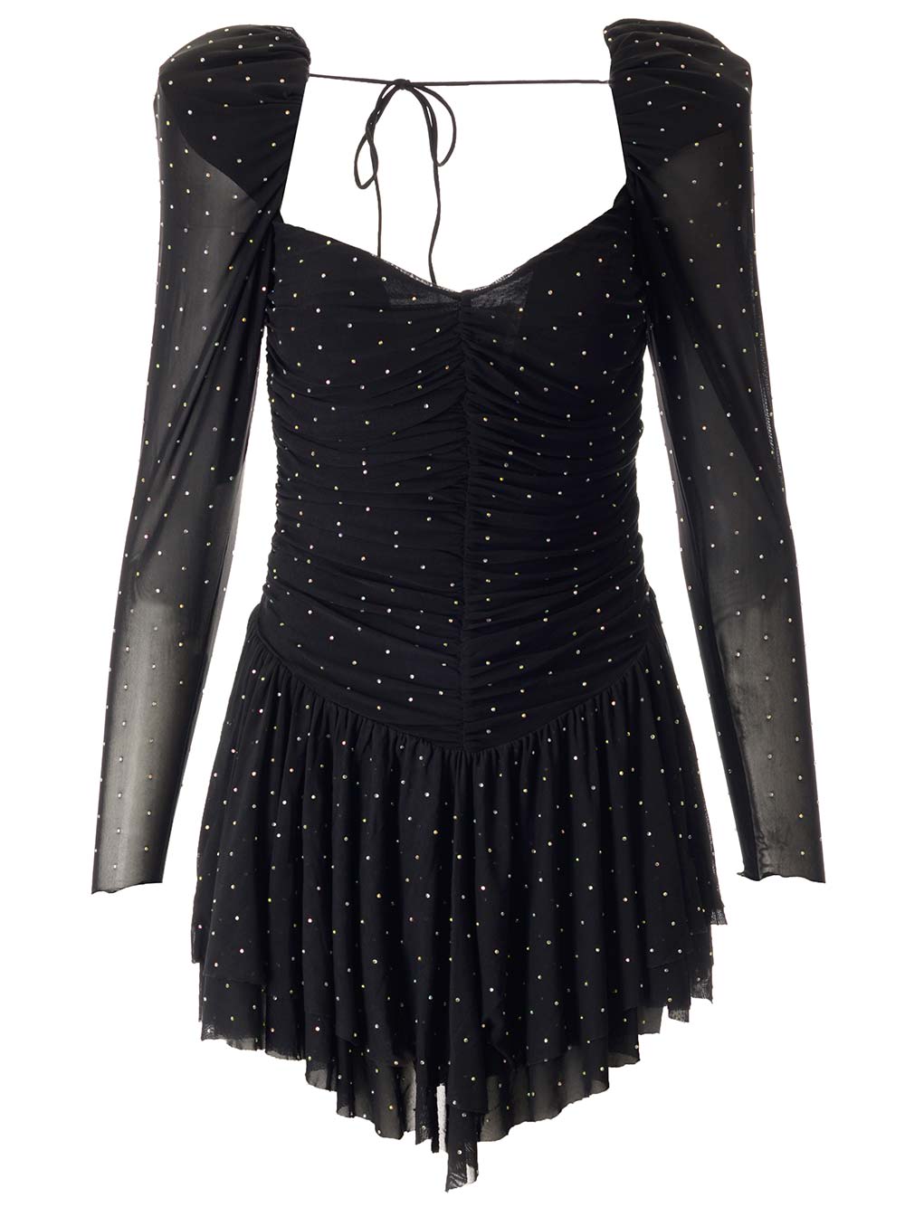 Shop Rotate Birger Christensen Tulle Mini Dress In Black