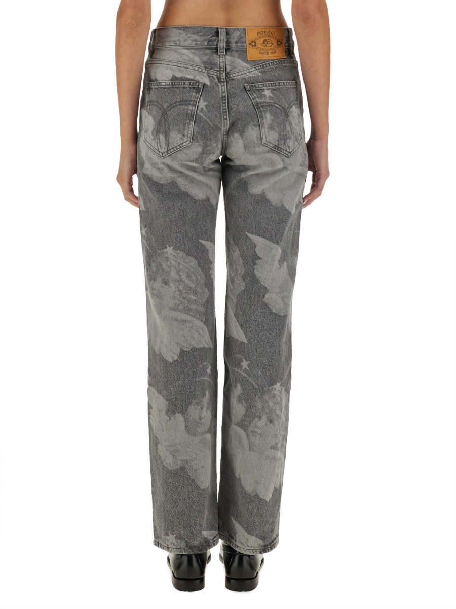 Shop Fiorucci Straight Fit Jeans In Grey