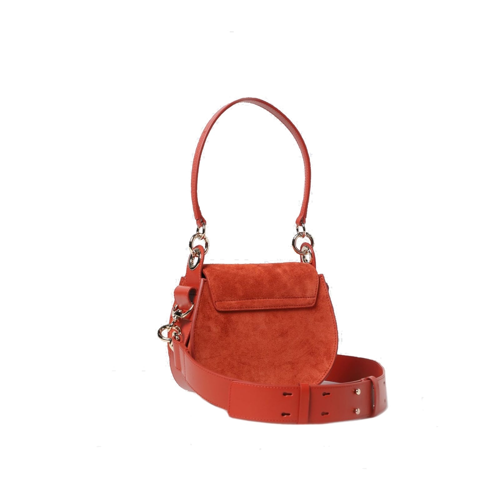 Shop Chloé Tess Small Shoulder Bag In Orange