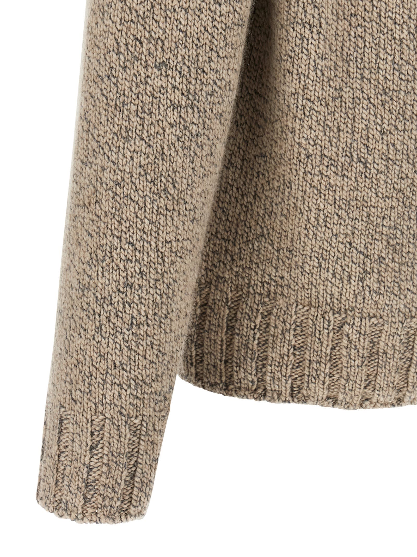 Zegna Cashmere Sweater Sweaters And Cardigans Beige In Multi