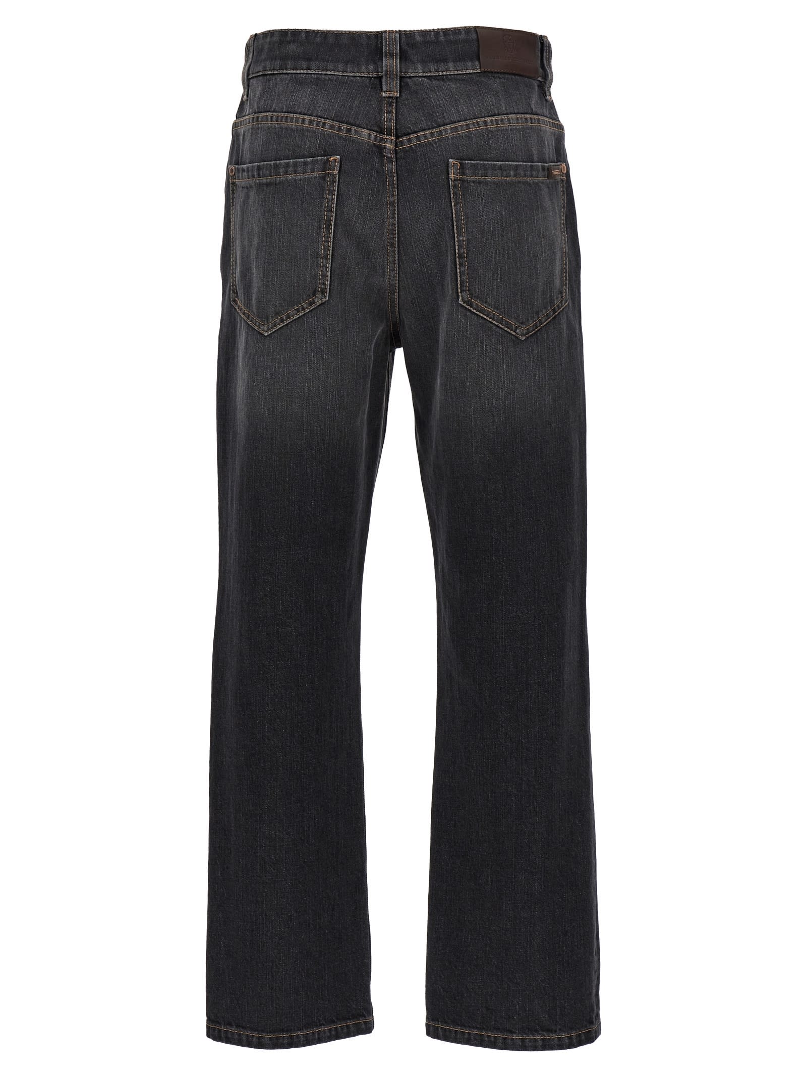 Shop Brunello Cucinelli Monile Denim Jeans In Black