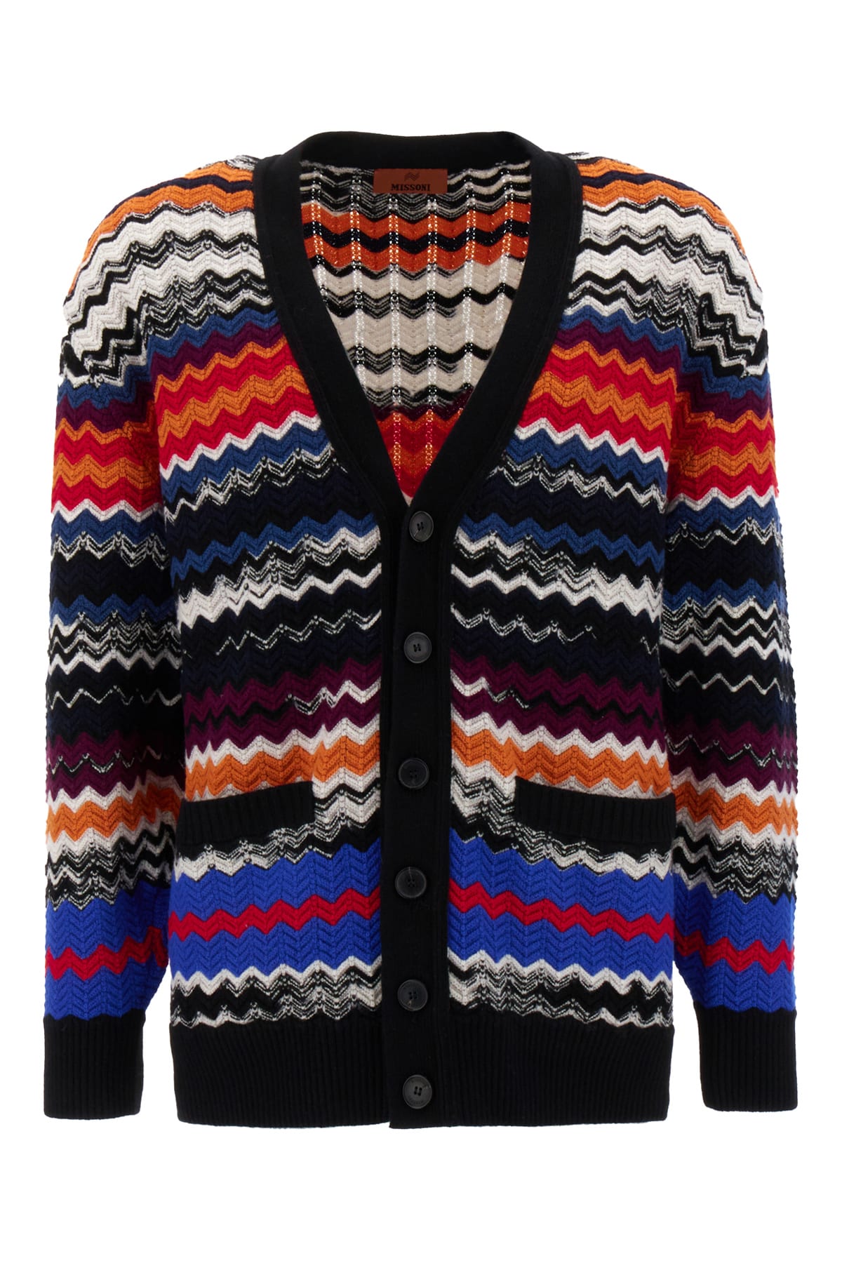 Shop Missoni Embroidered Stretch Wool Blend Cardigan In Sm8yb