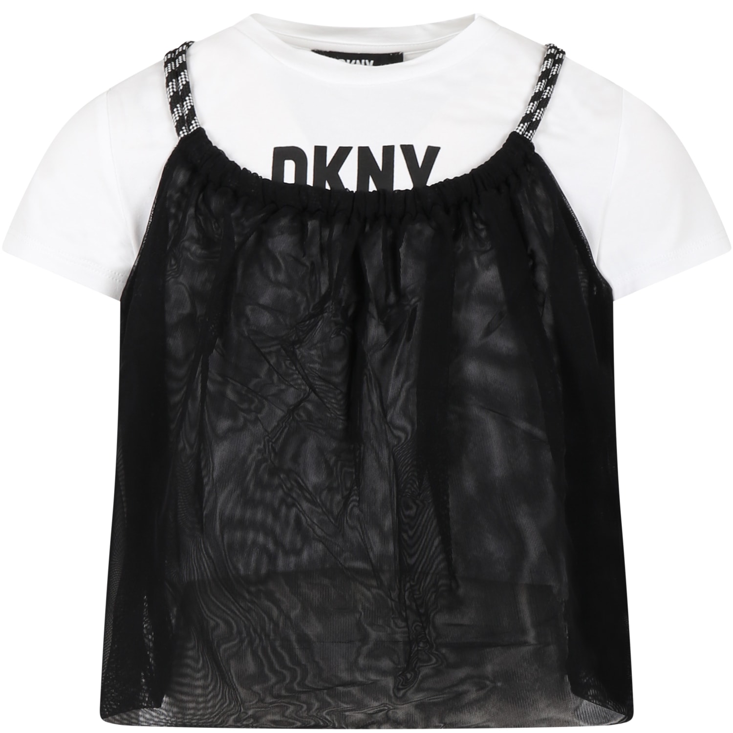 DKNY Multicolor Outfit For Girl With Logo