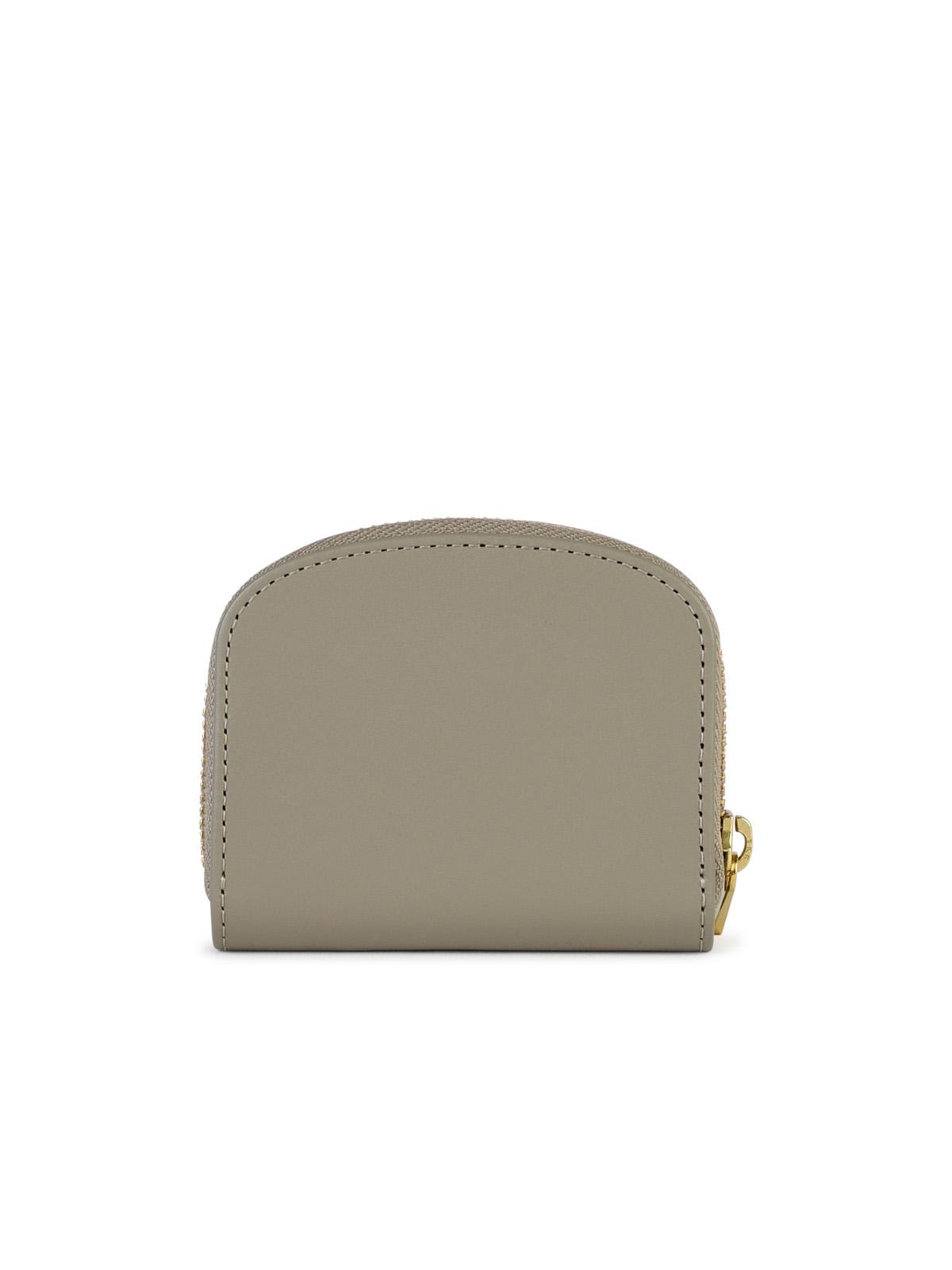 Shop Apc Demi Green Leather Wallet