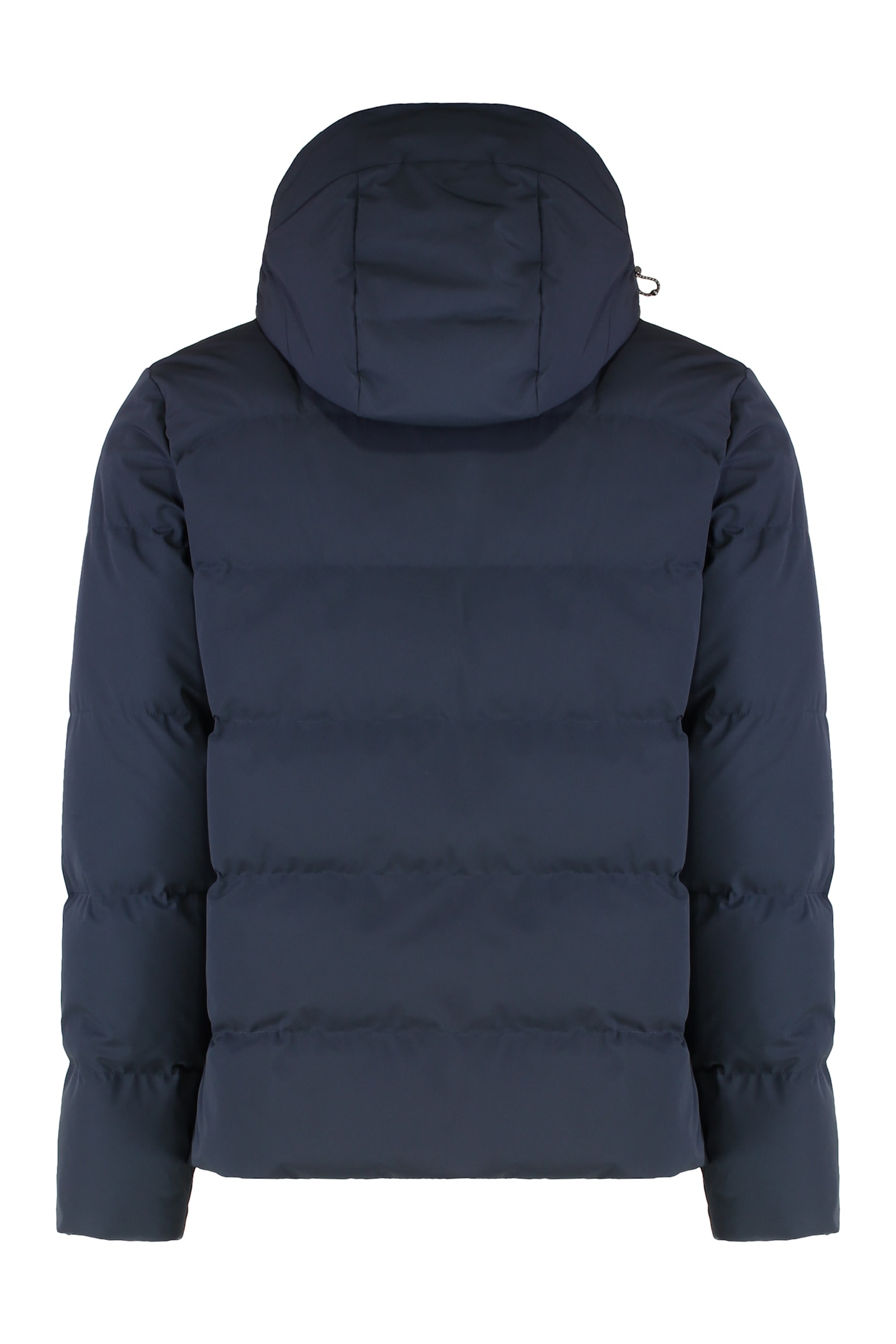 Paul&shark Hooded Short Down Jacket In Blue