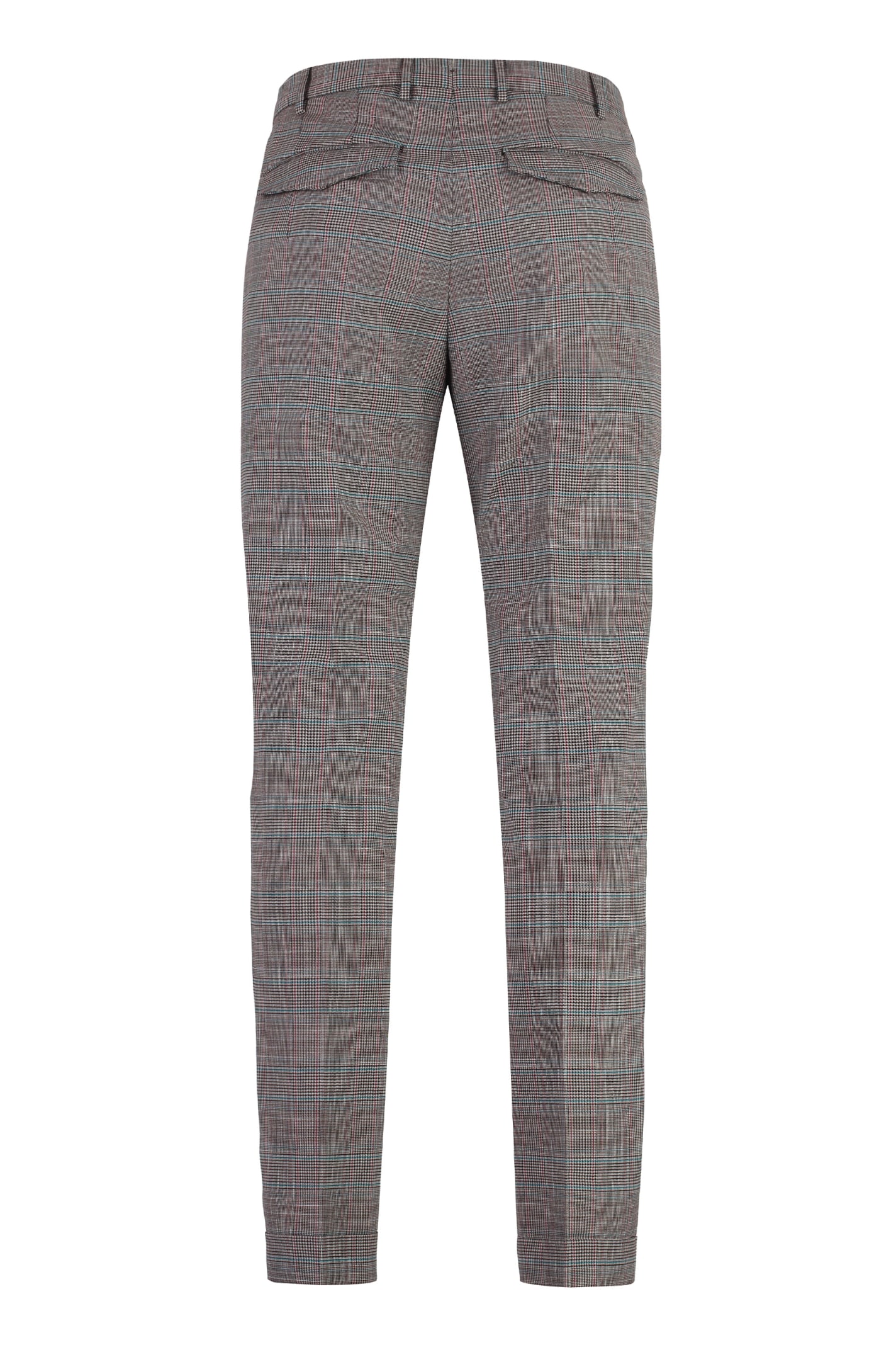 Shop Pt01 Wool Trousers In Multicolor