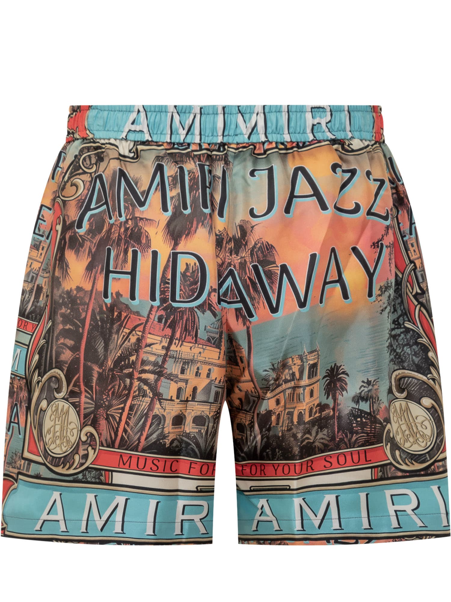 Amiri Jazz Hideaway Bermuda And Short Multicolor In Blue