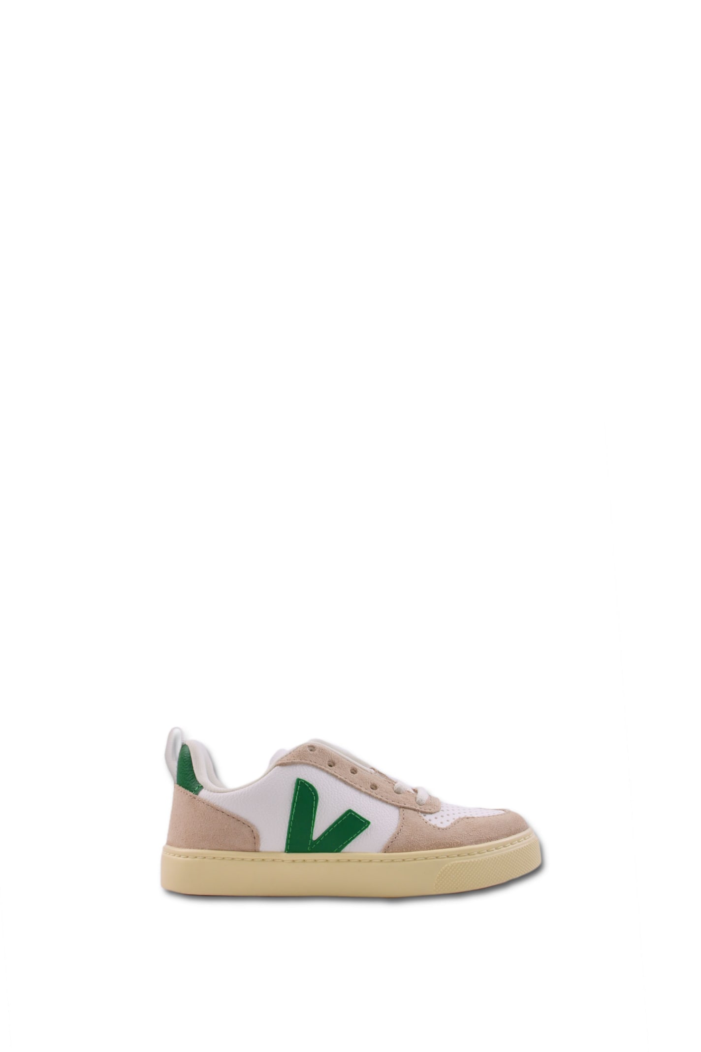 Veja Kids' Leather Sneakers In Green