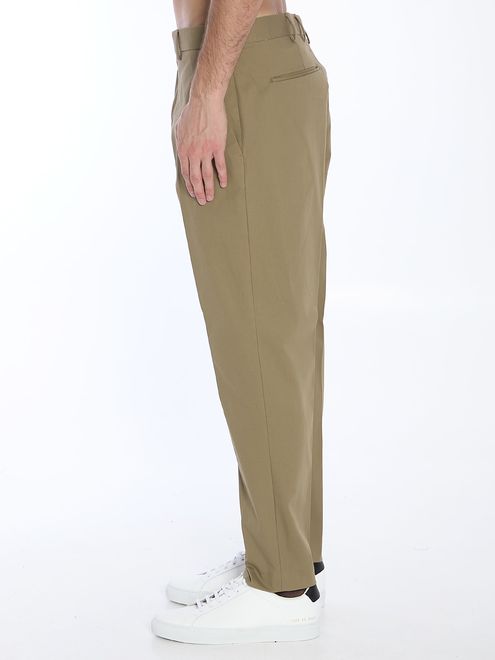 Shop Pt Torino Edge Trousers In Beige