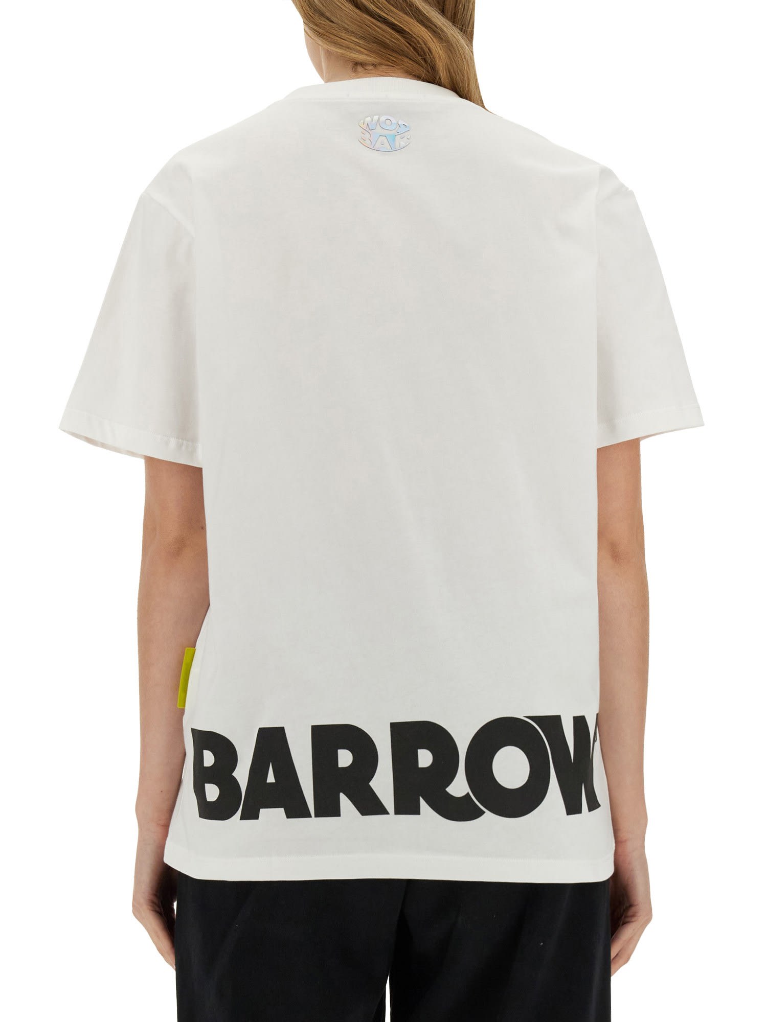Shop Barrow T-shirt With Logo In Bianco