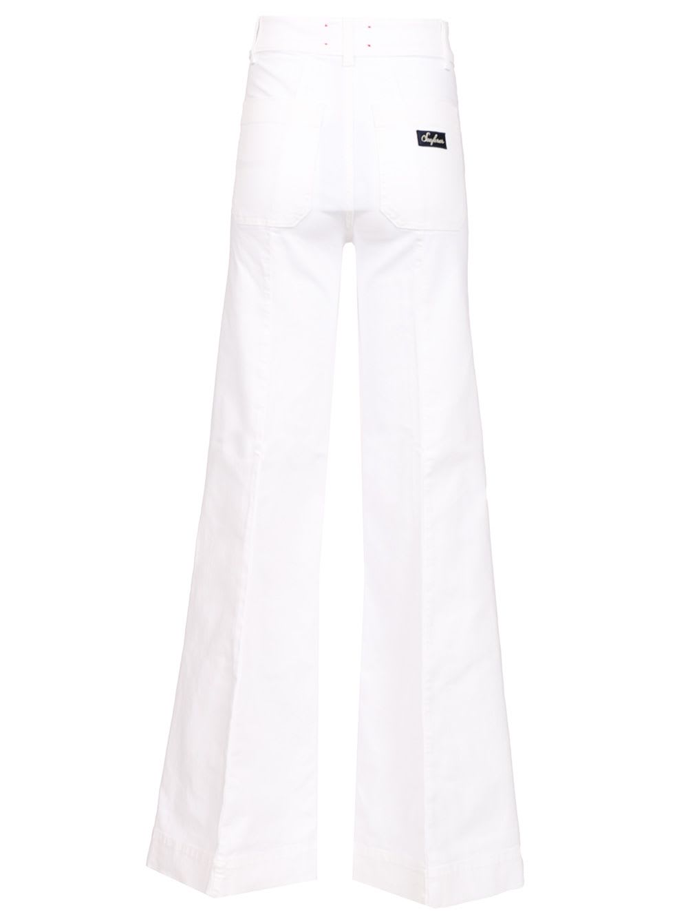 The Seafarer Seafarer Jane Stretch Flare Jeans In White