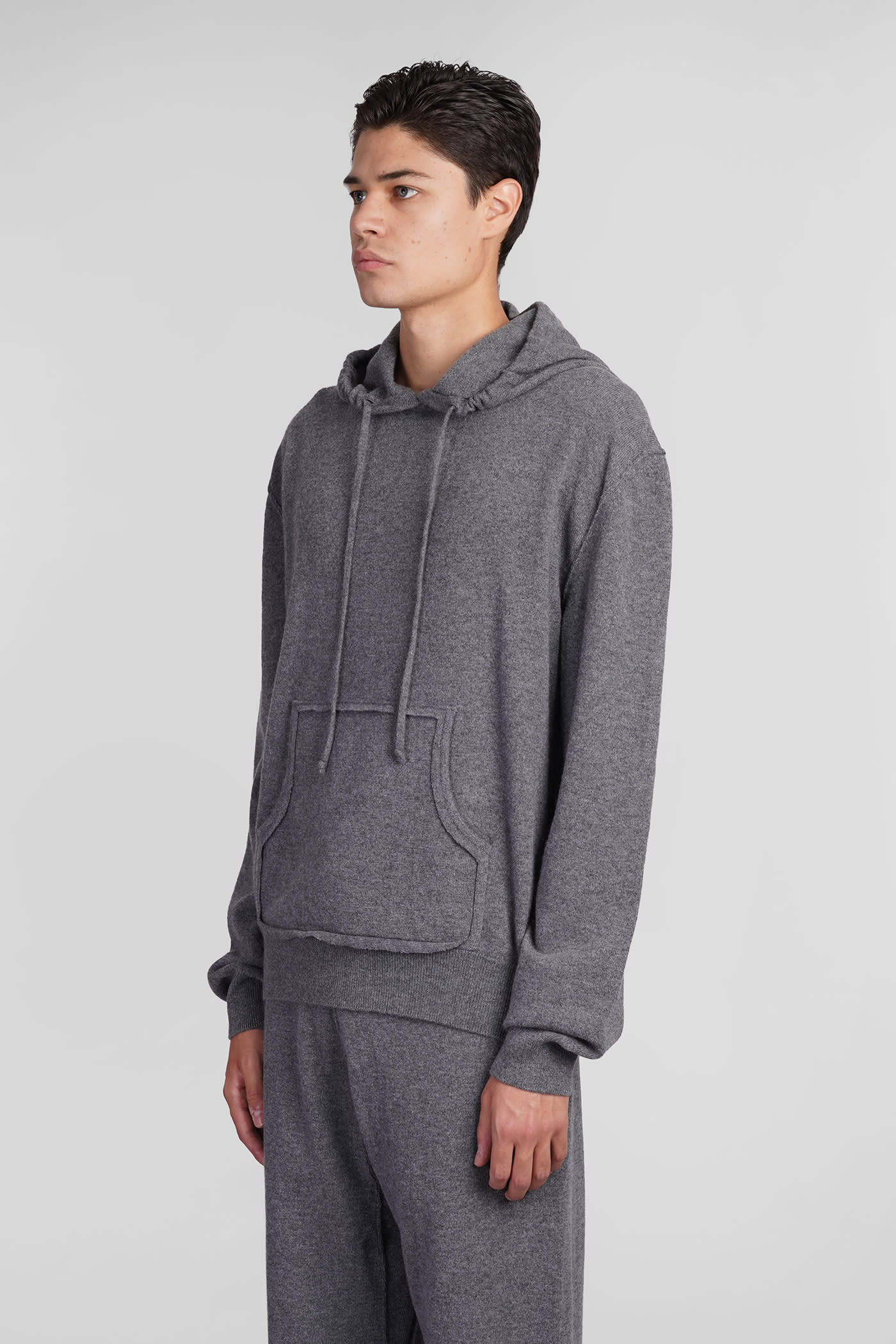 Shop Maison Margiela Sweatshirt In Grey Wool